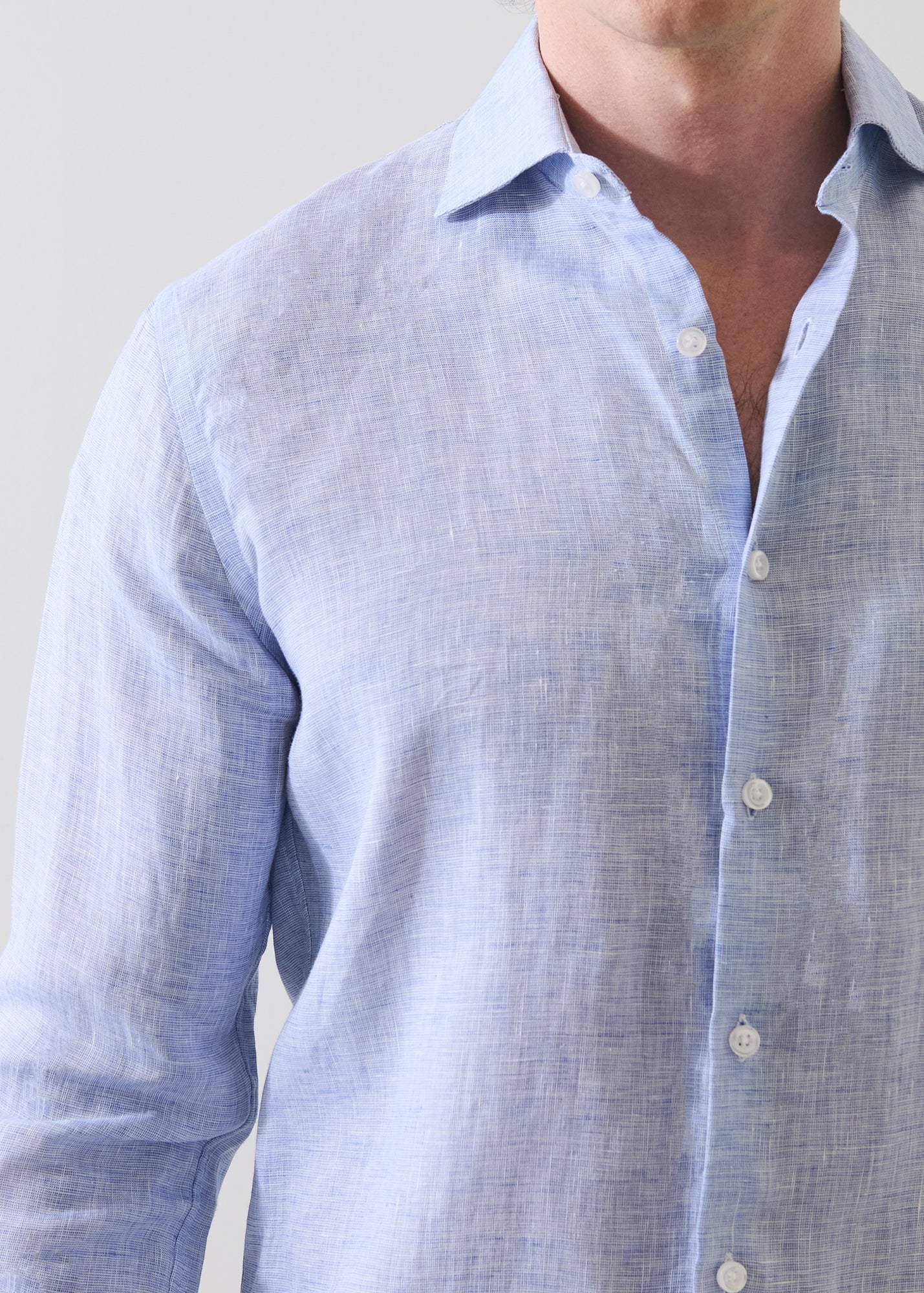 Linen End on End Shirt - PATRICK ASSARAF