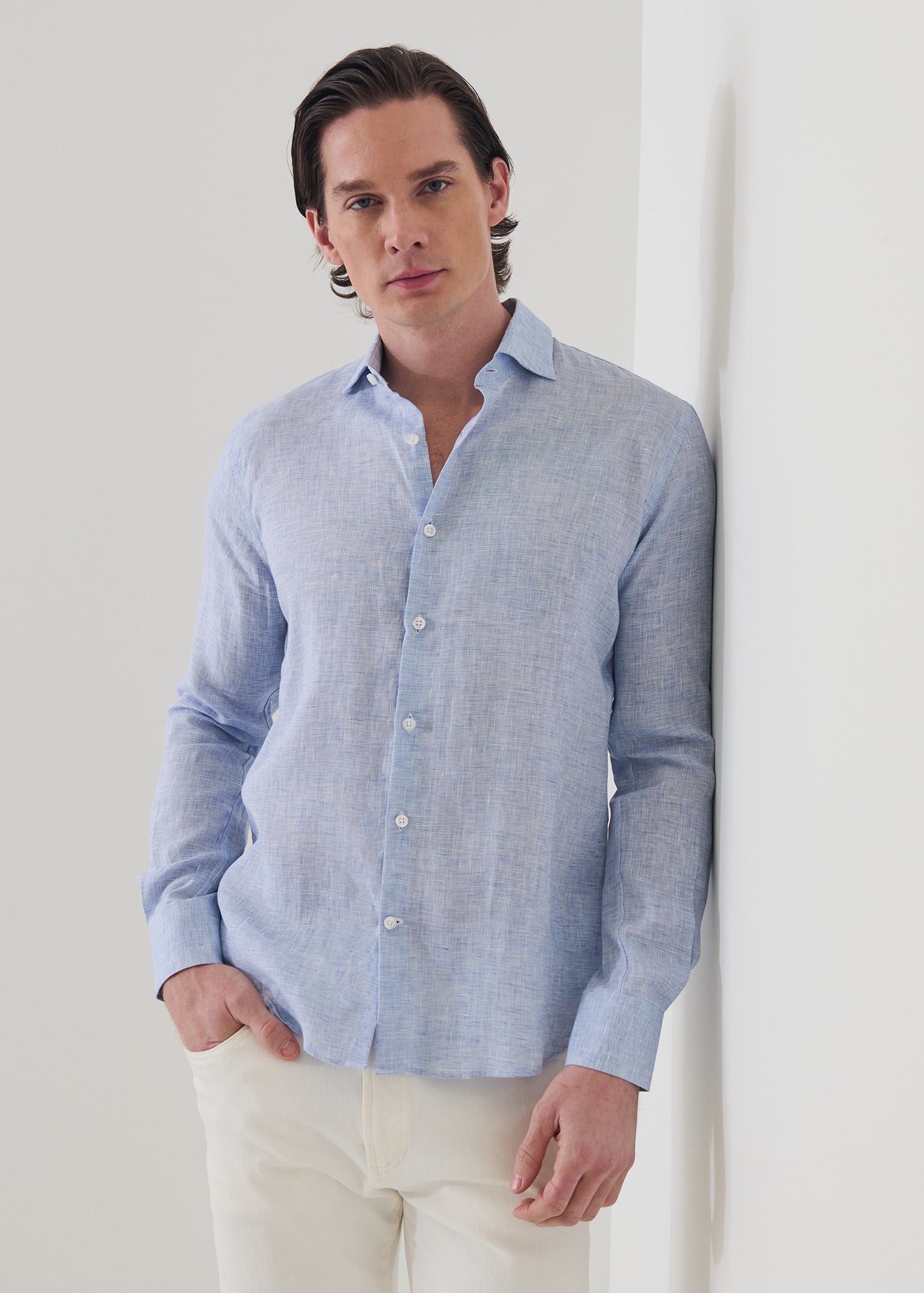 Linen End on End Shirt - PATRICK ASSARAF