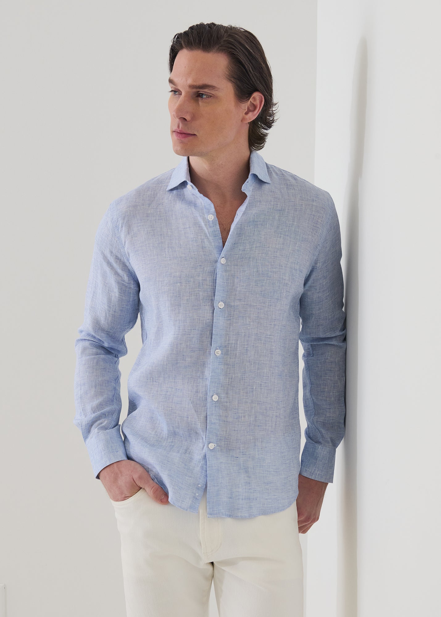 Linen End on End Shirt - PATRICK ASSARAF