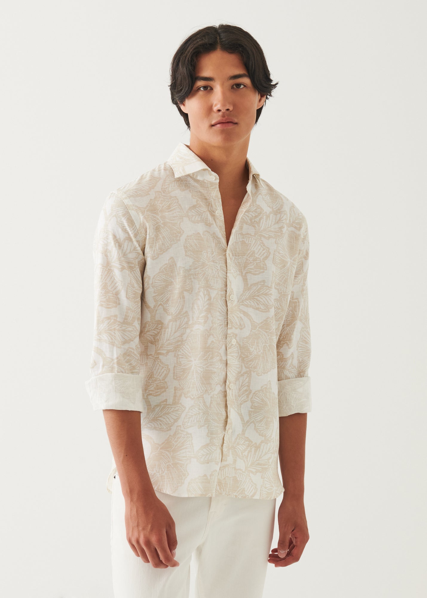 Floral Print Linen Shirt