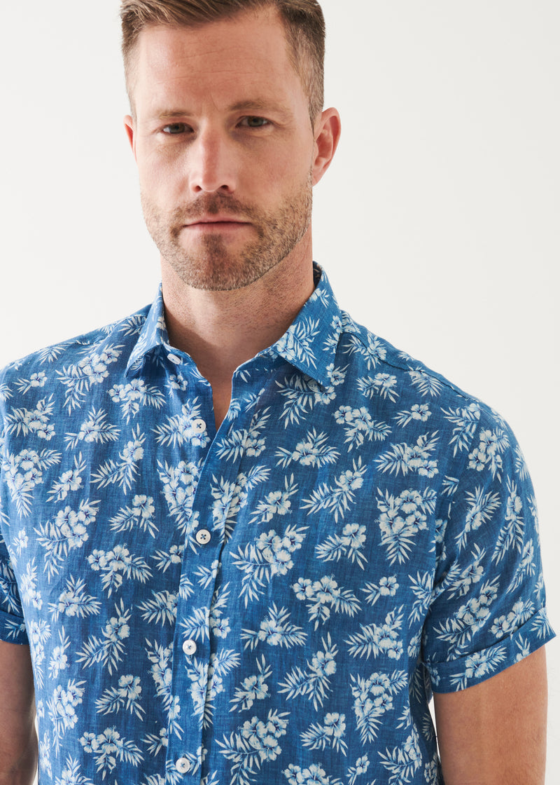 TROPICAL PRINT LINEN SHIRT | PATRICK ASSARAF