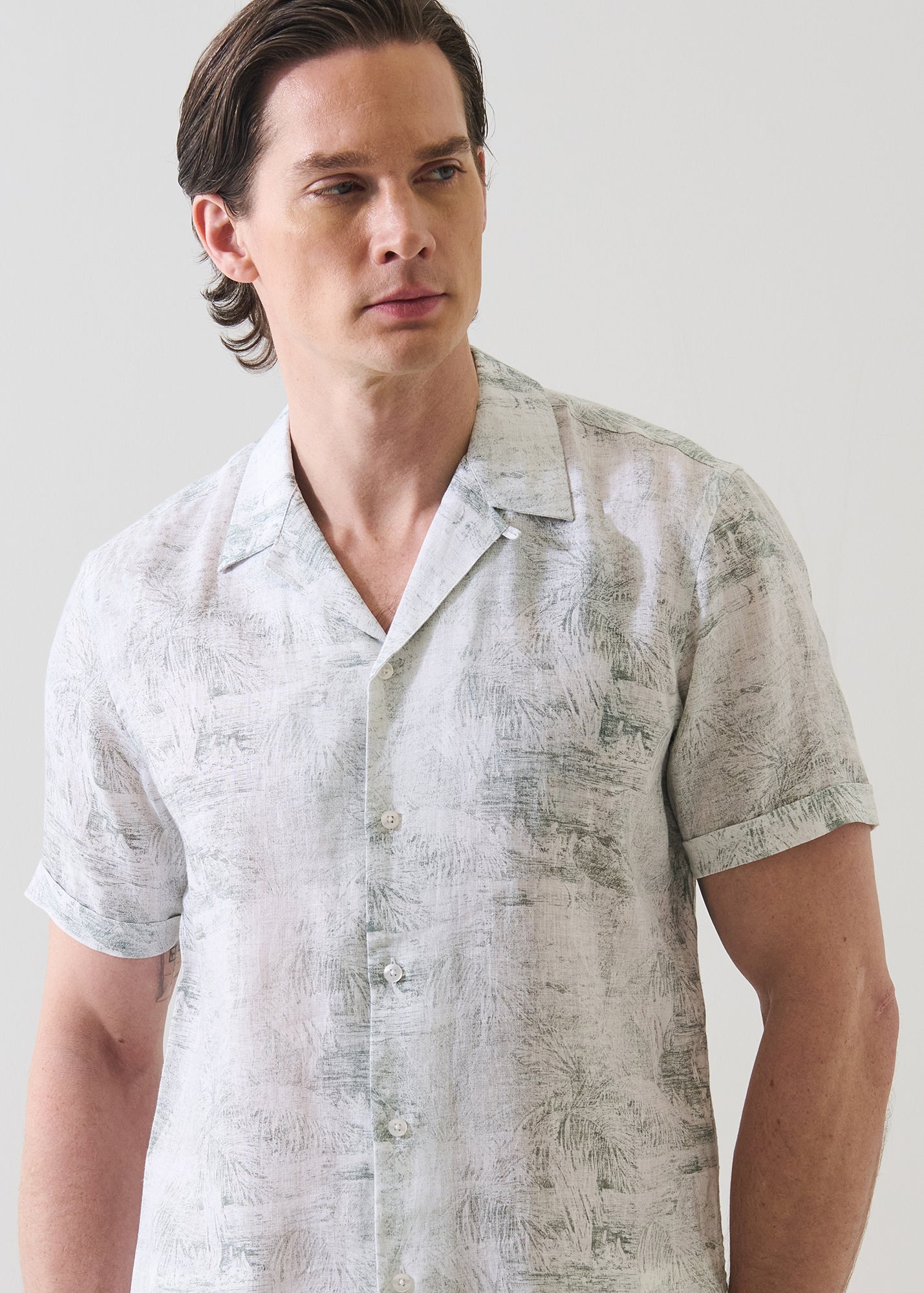 Tropical Print Linen Shirt - PATRICK ASSARAF