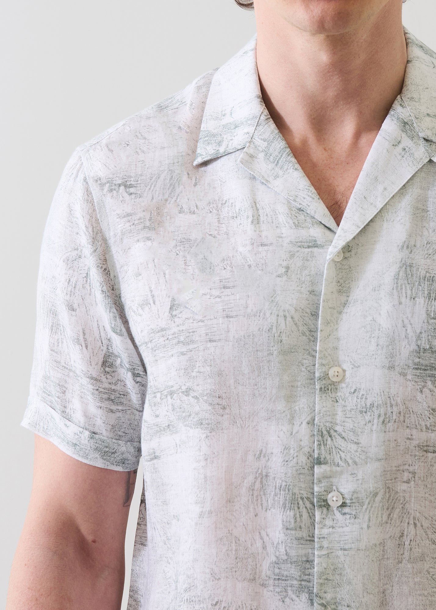 Tropical Print Linen Shirt - PATRICK ASSARAF