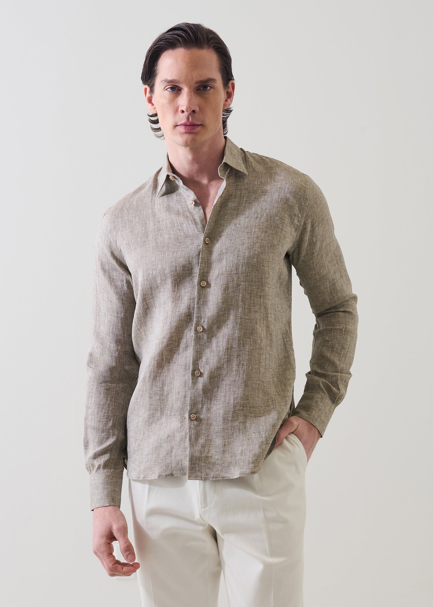 Linen Chambray Shirt - PATRICK ASSARAF
