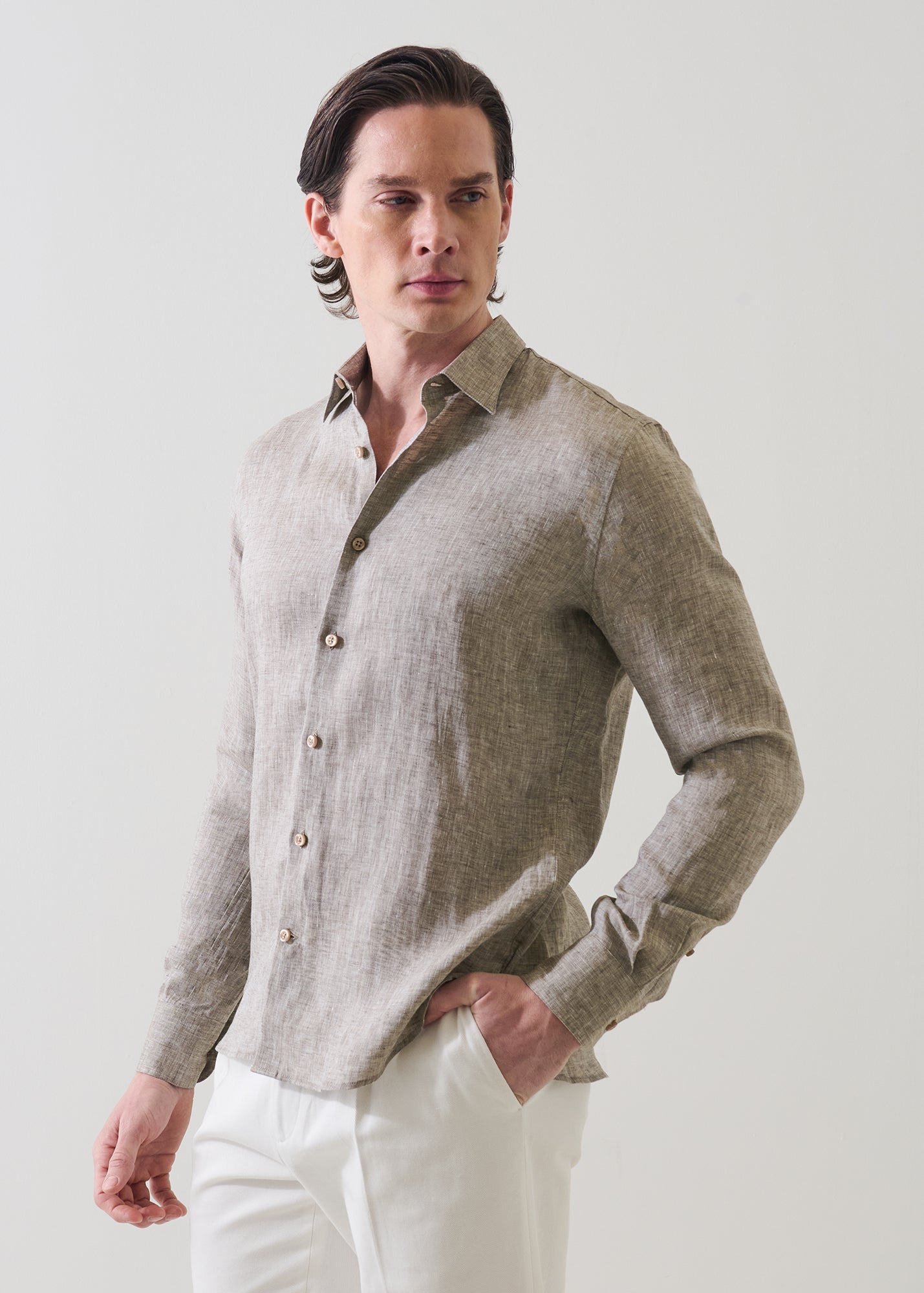 Linen Chambray Shirt - PATRICK ASSARAF