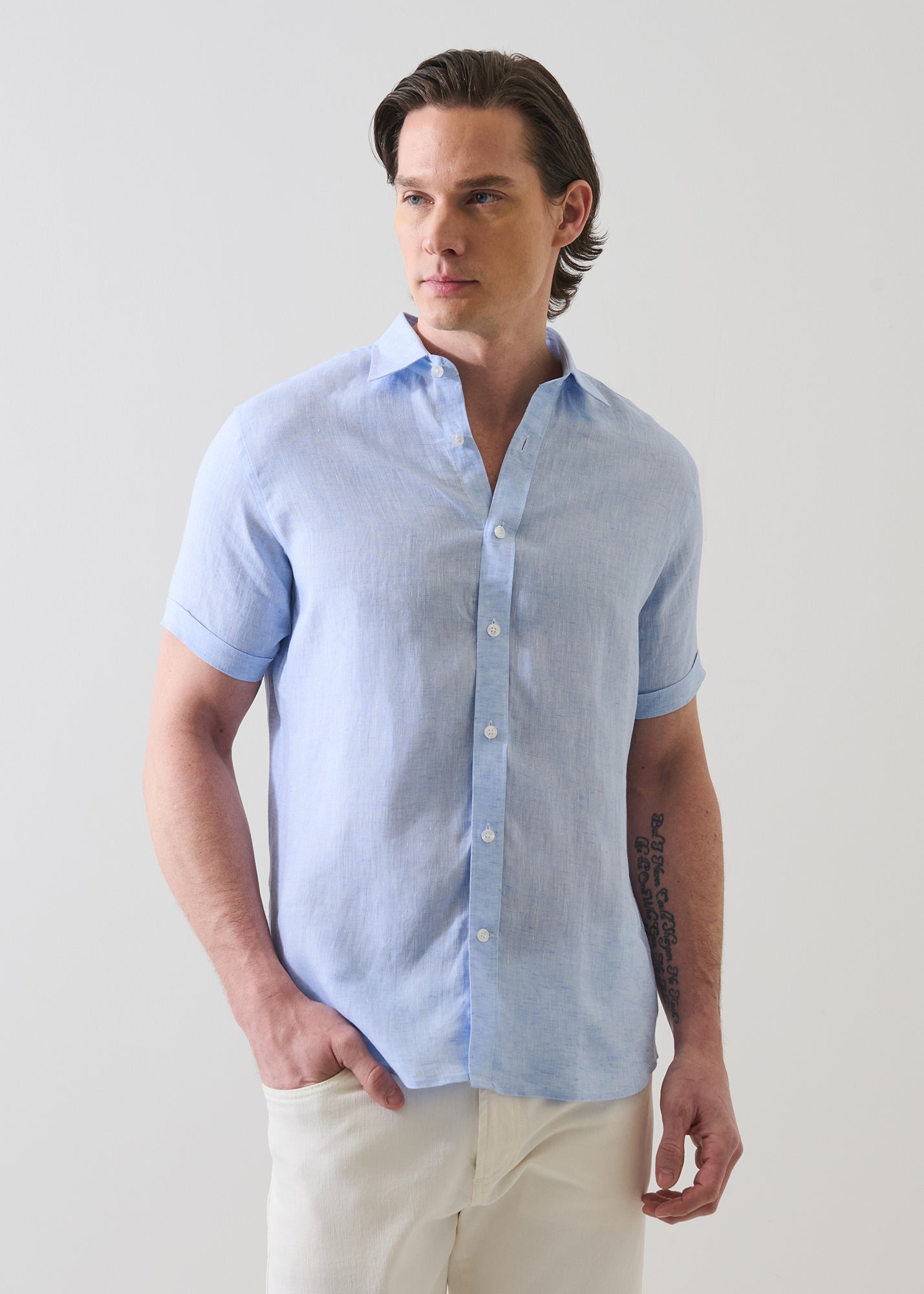 Linen Chambray Shirt - PATRICK ASSARAF