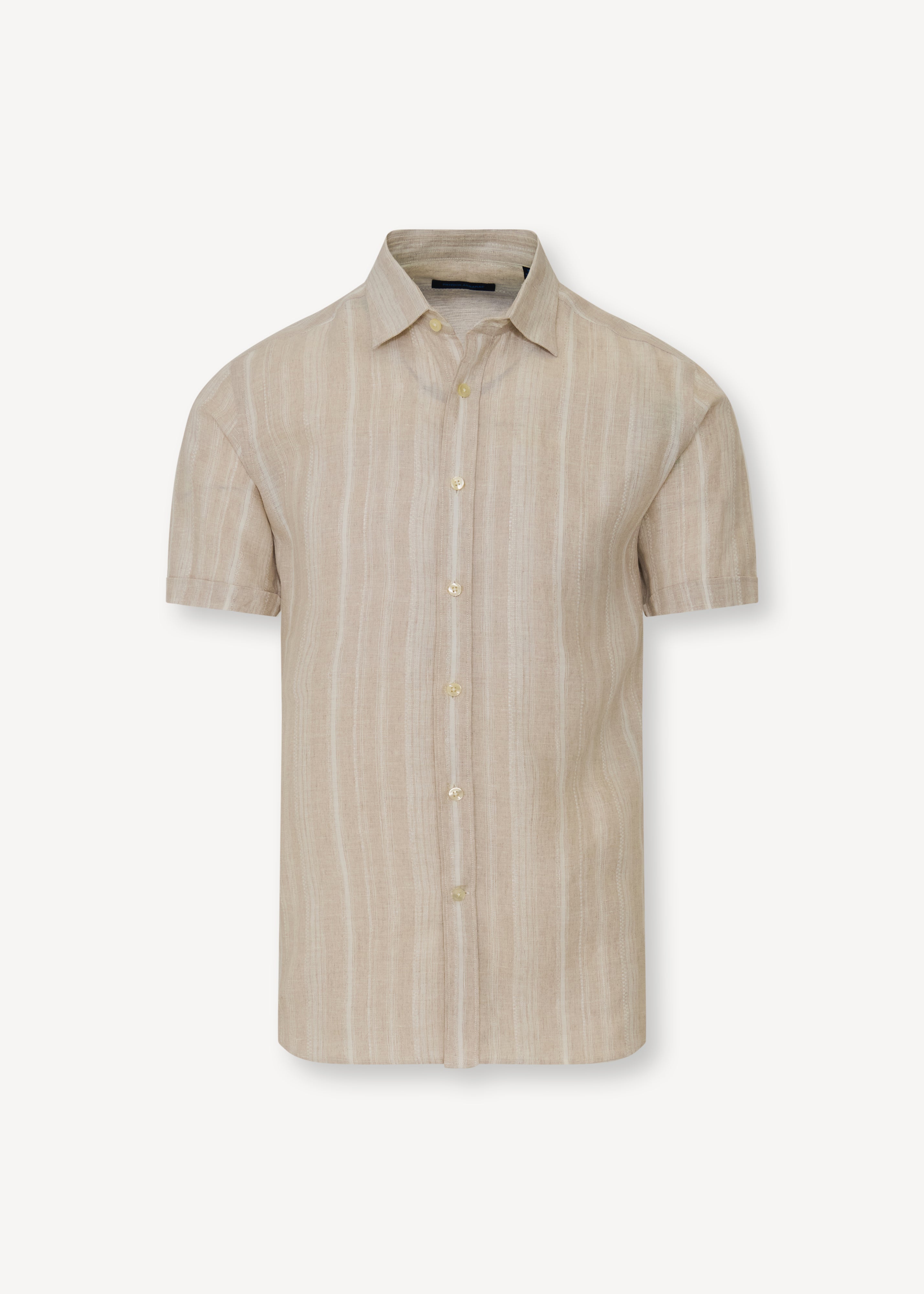Jacquard Stripe Linen Shirt - PATRICK ASSARAF