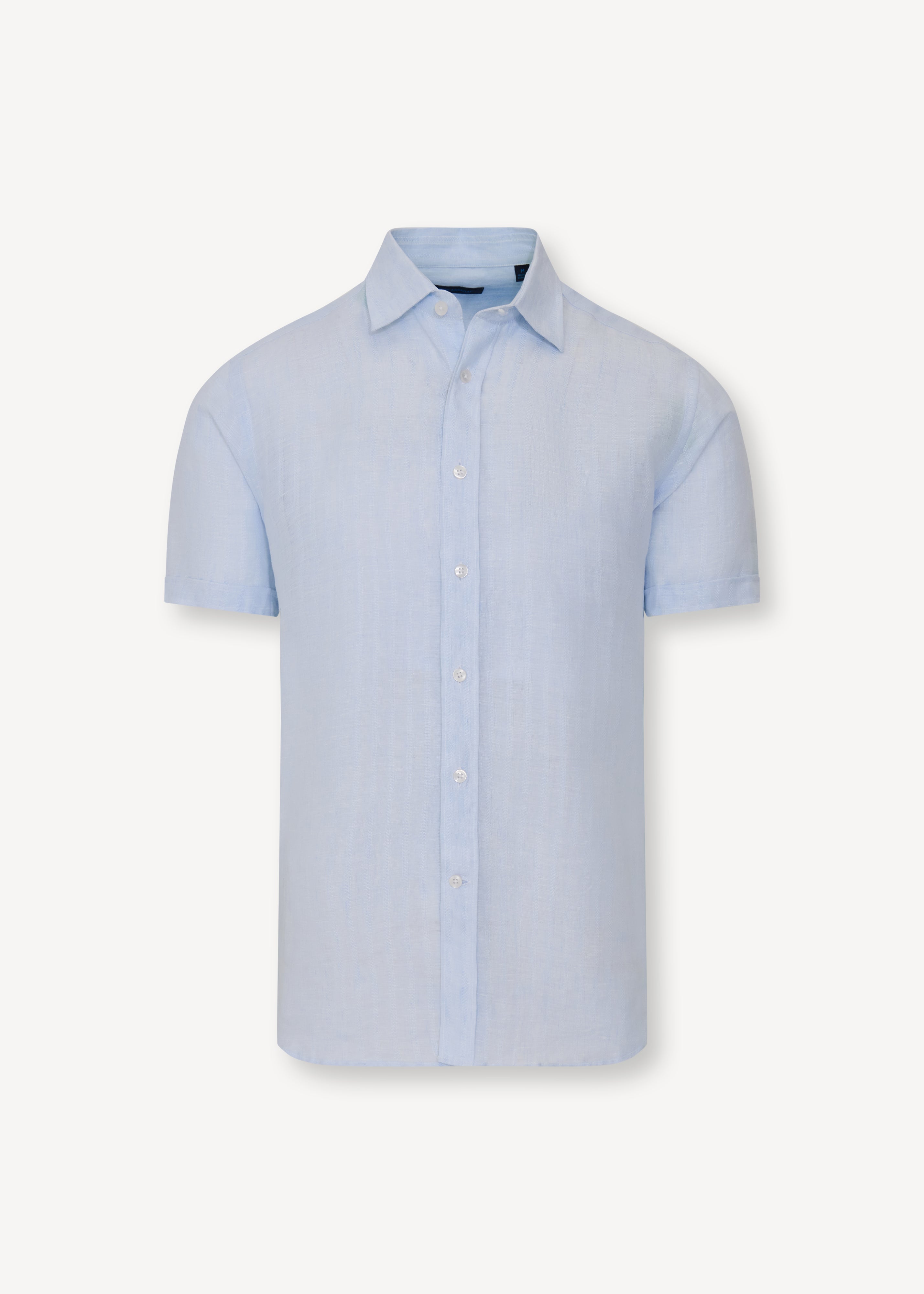 Textured Tonal Stripe Linen Shirt - PATRICK ASSARAF