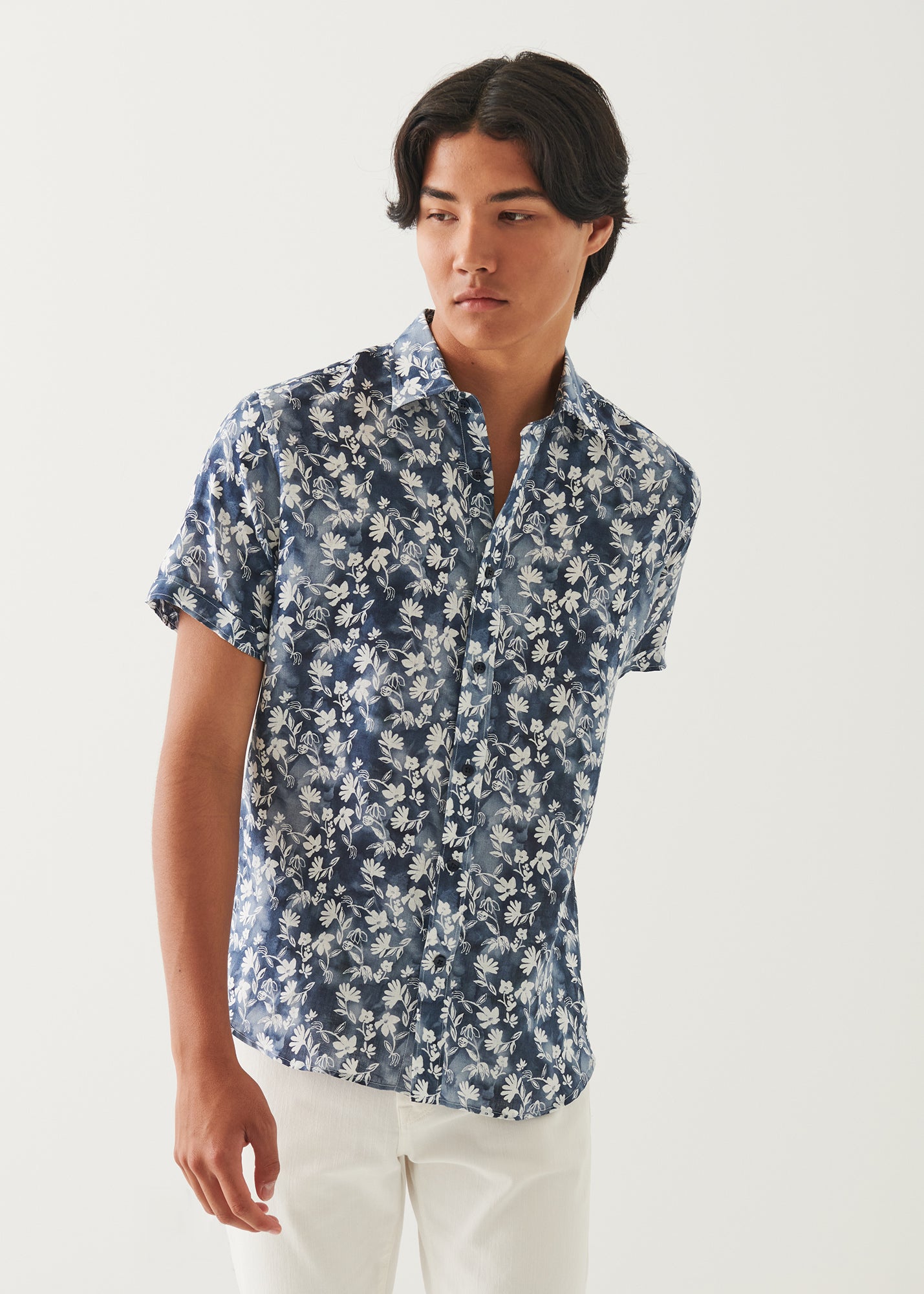 Floral Print Linen Shirt
