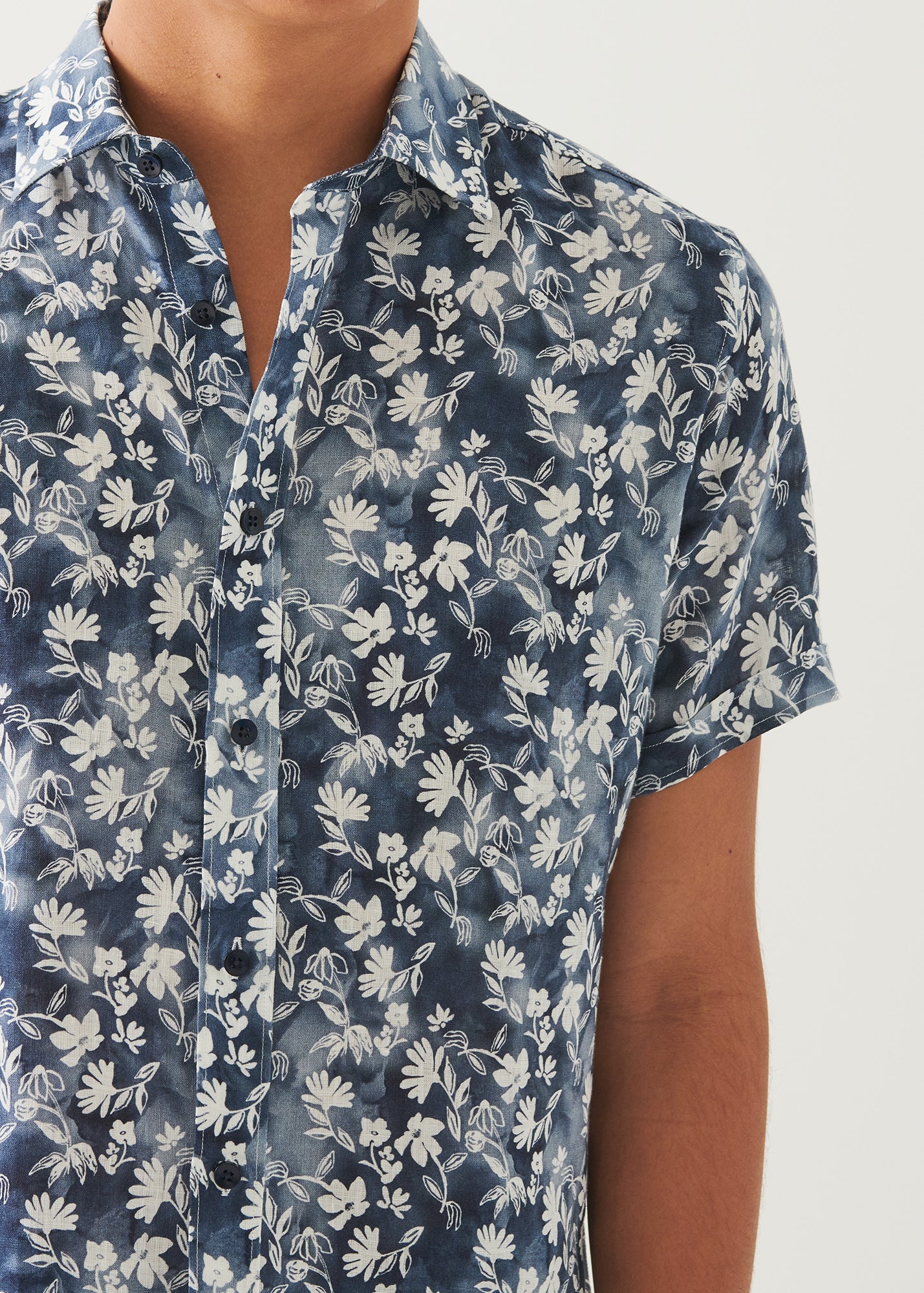 Floral Print Linen Shirt