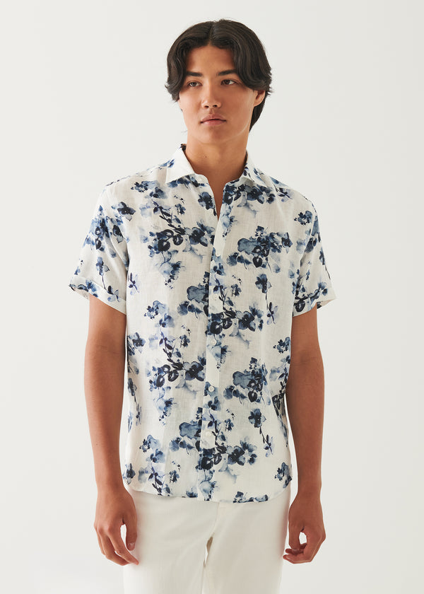 Floral Print Linen Shirt