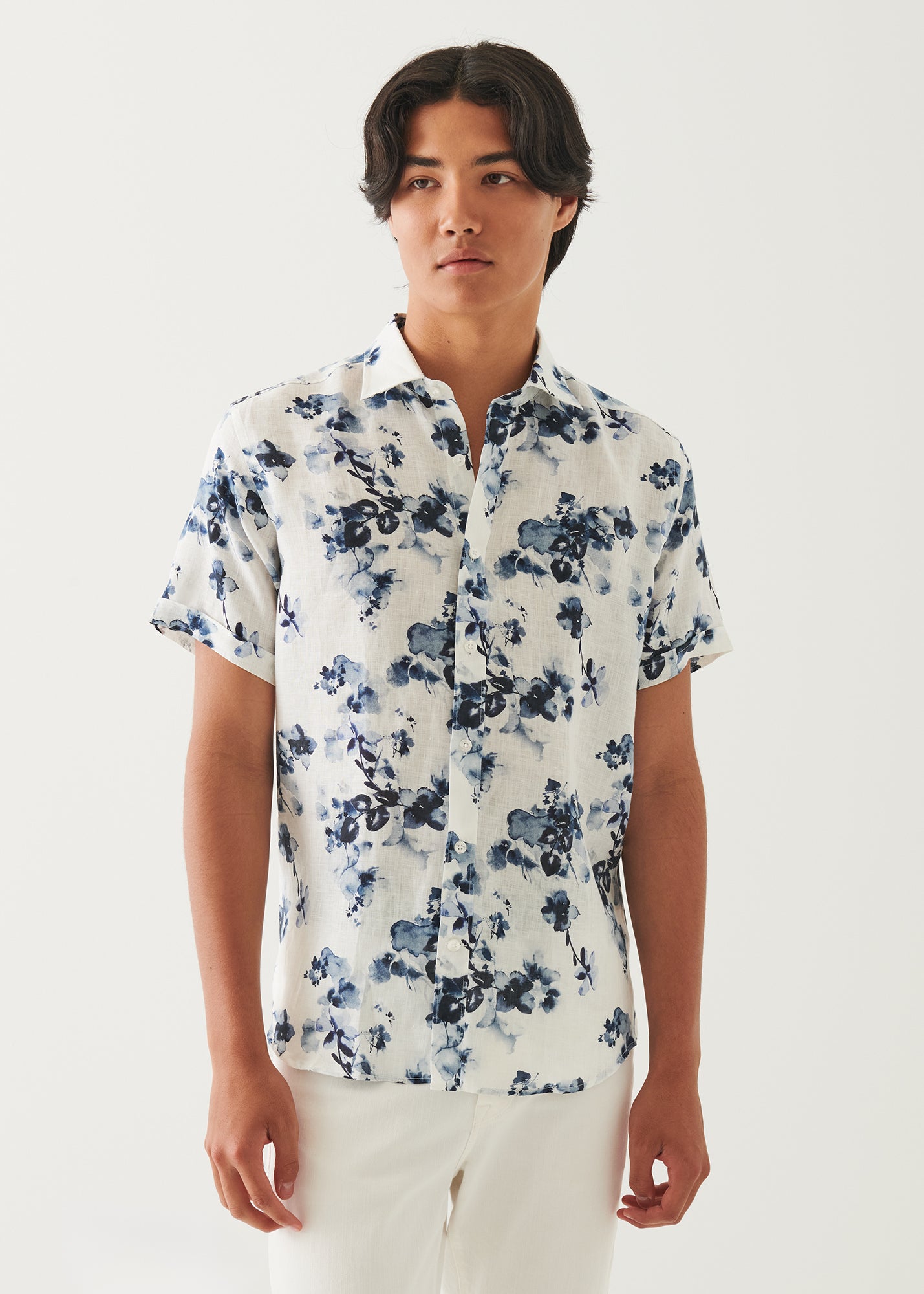 Floral Print Linen Shirt