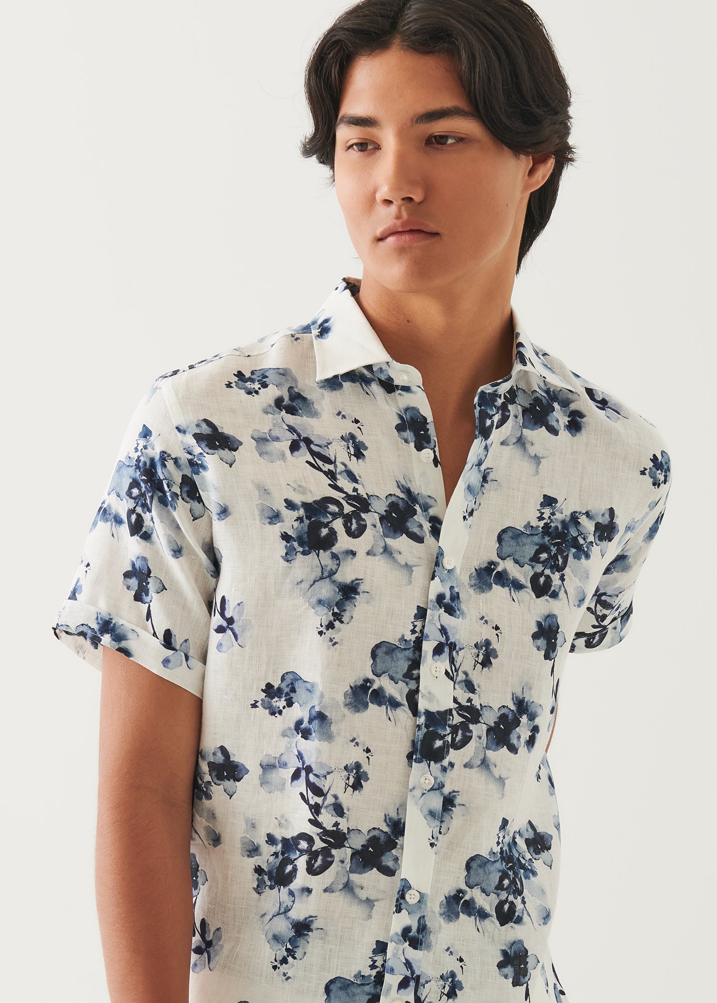 Floral Print Linen Shirt