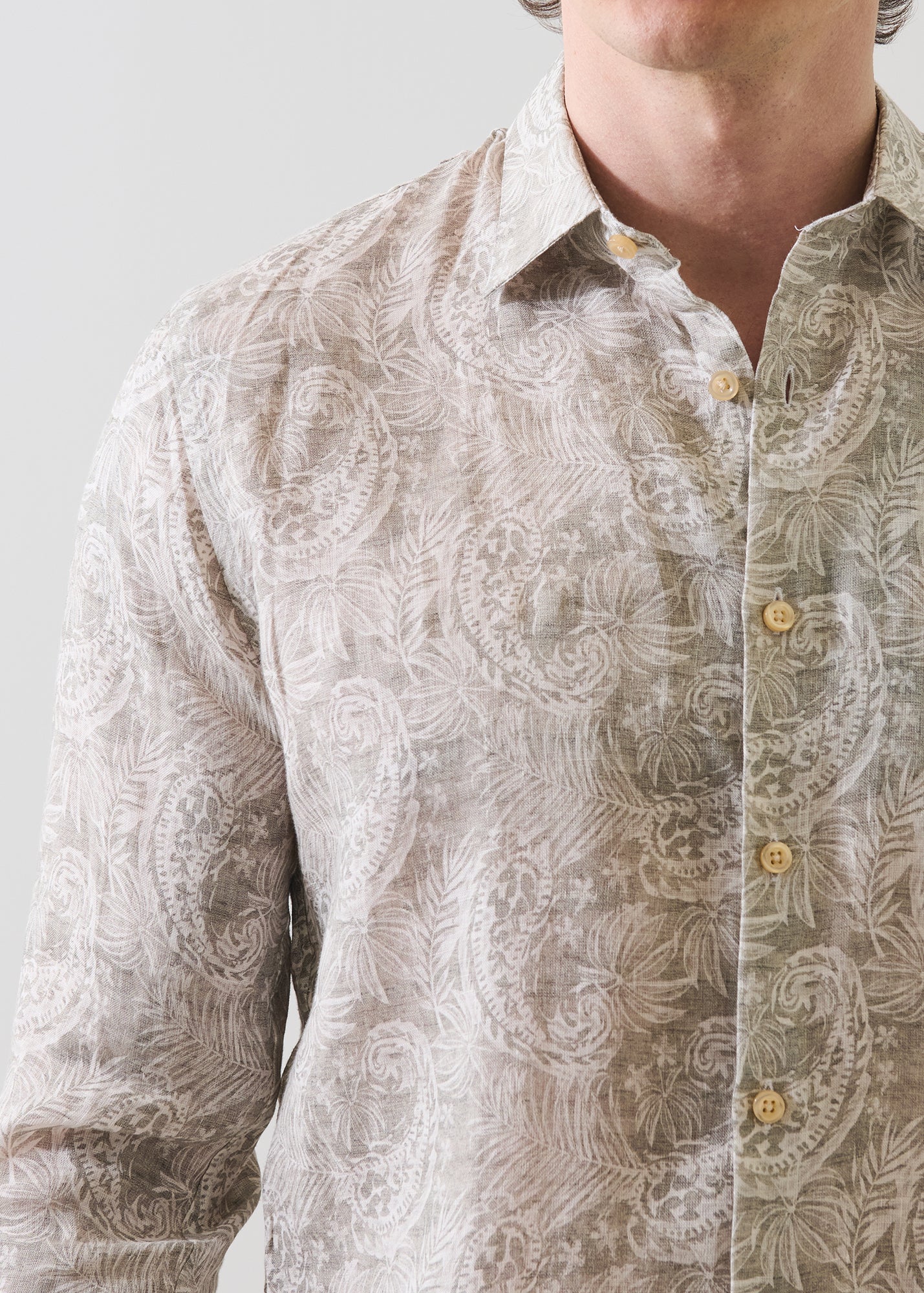 Paisley Print Linen Shirt - PATRICK ASSARAF