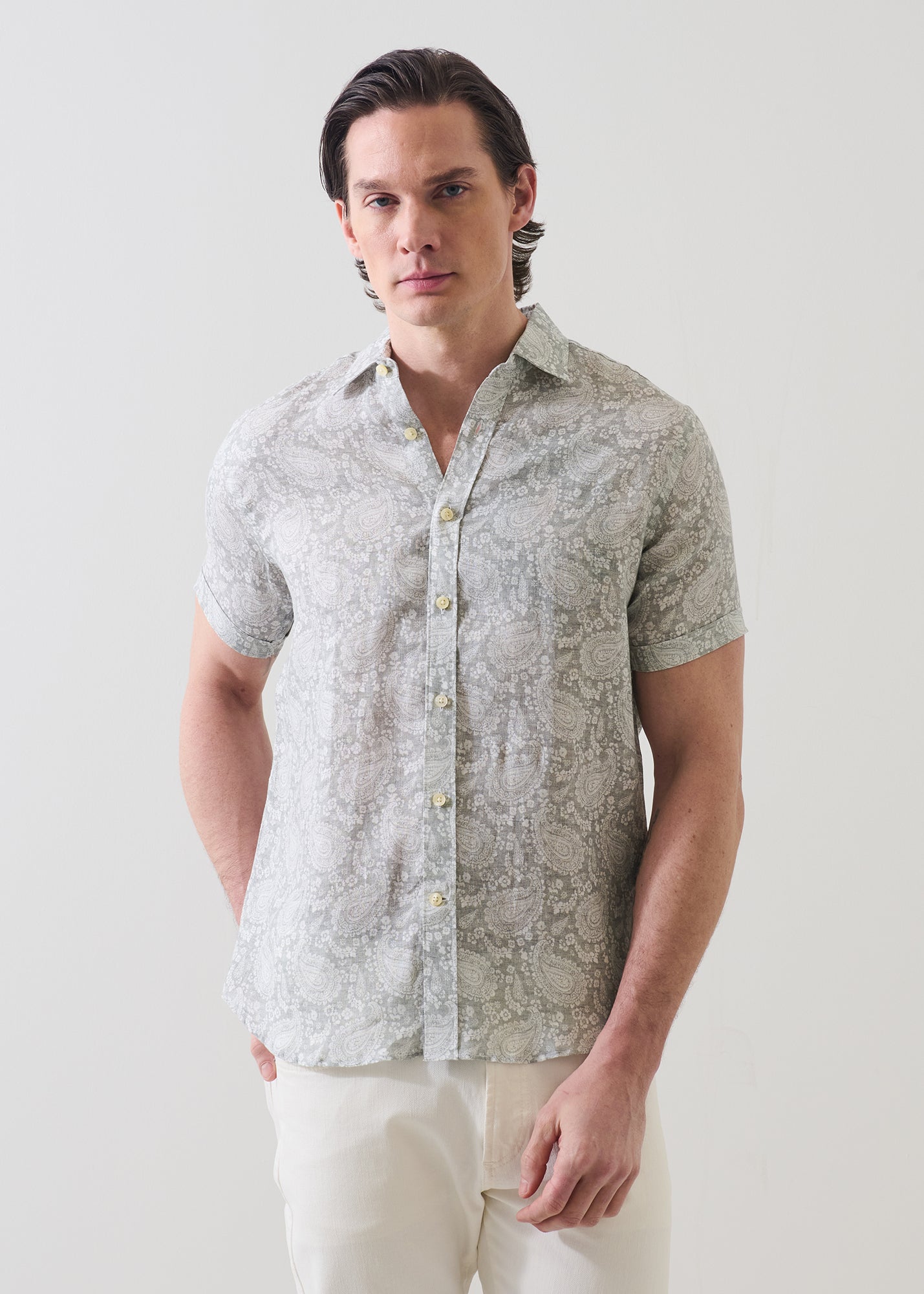 Paisley Print Linen Shirt - PATRICK ASSARAF