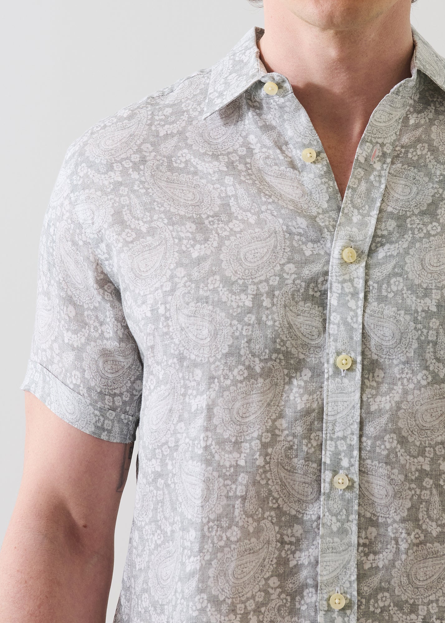 Paisley Print Linen Shirt - PATRICK ASSARAF