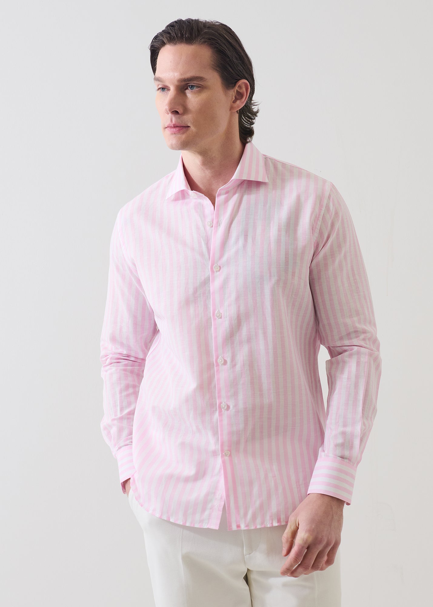 Bengal Stripe Linen-Cotton Shirt - PATRICK ASSARAF