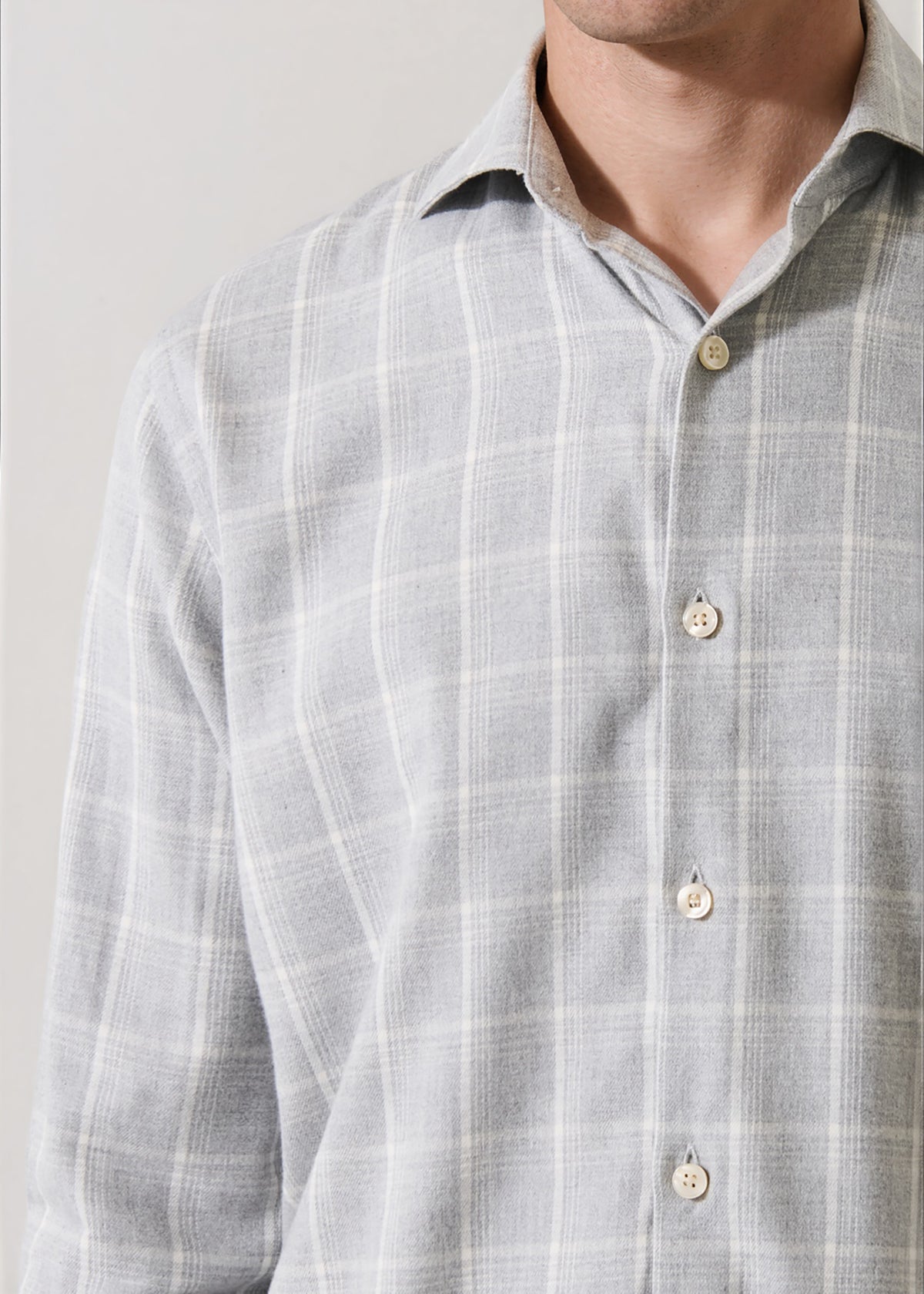 Cotton Lyocell Plaid Shirt - PATRICK ASSARAF