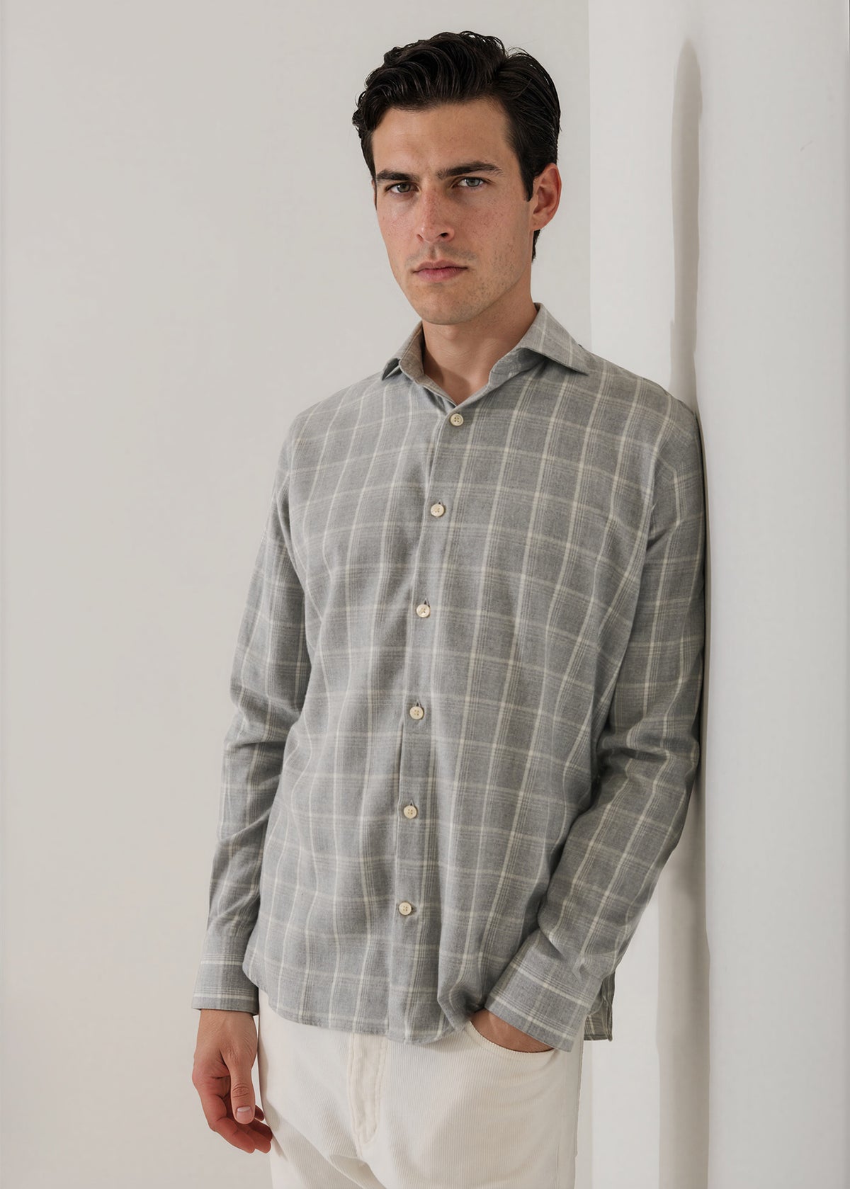 Cotton Lyocell Plaid Shirt - PATRICK ASSARAF