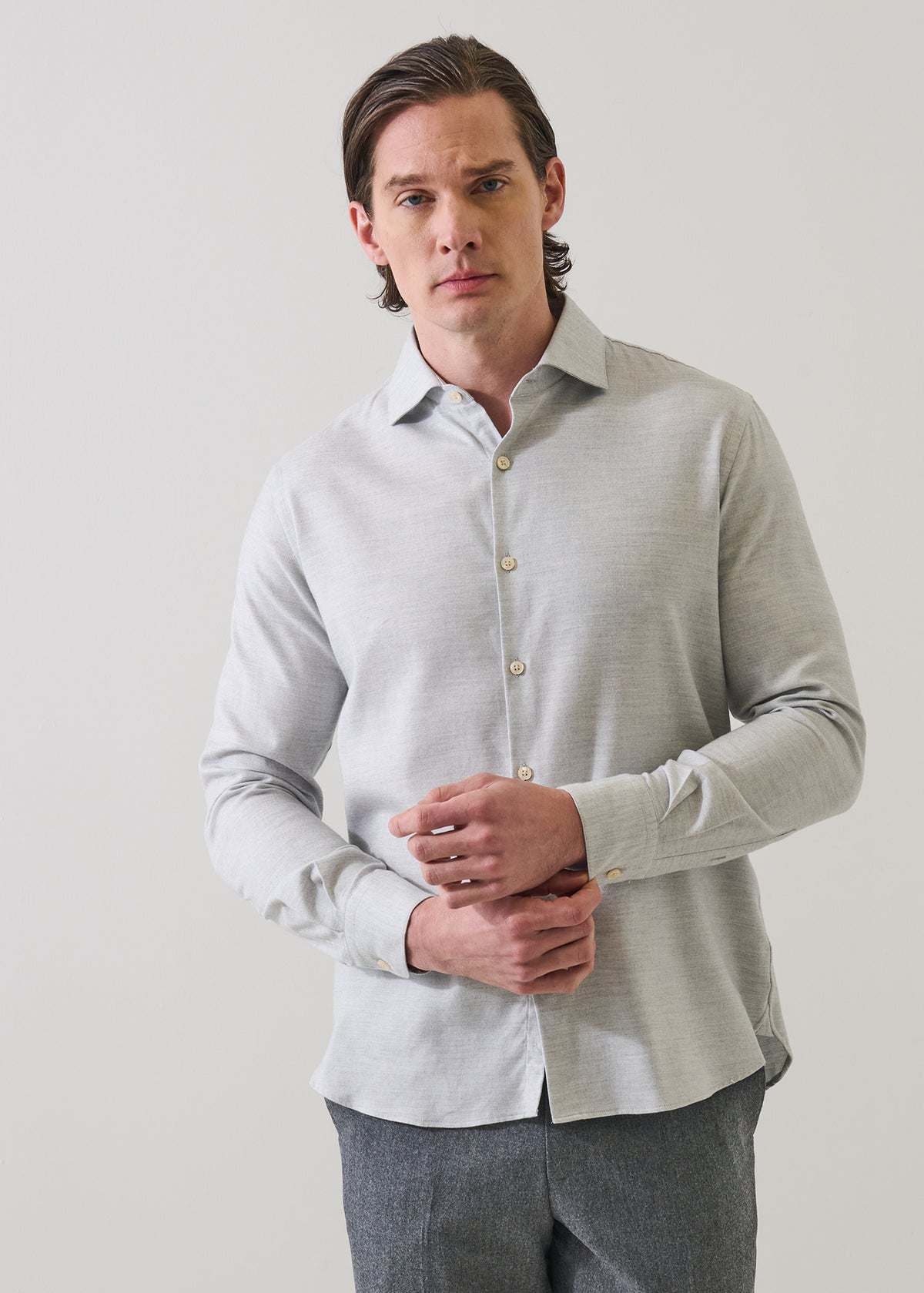 Cotton Lyocell Melange Shirt - PATRICK ASSARAF