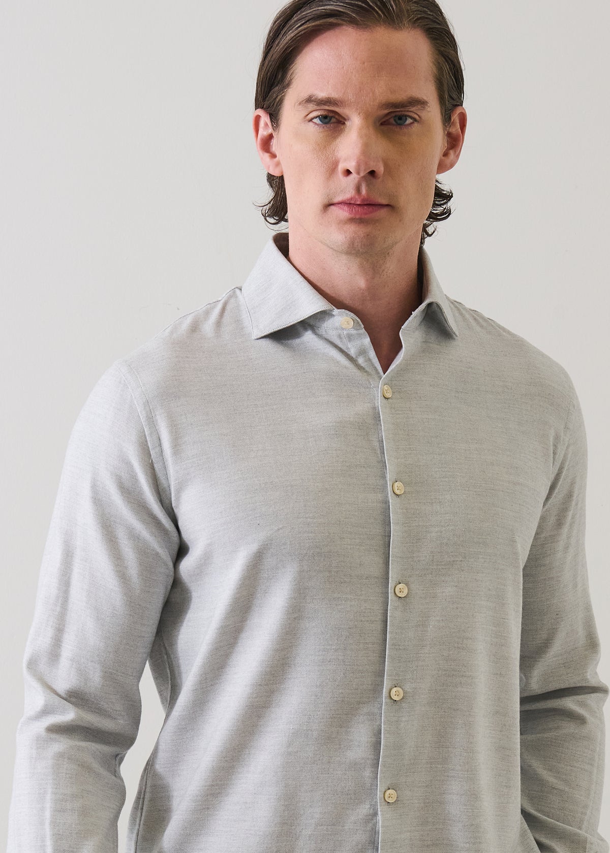 Cotton Lyocell Melange Shirt - PATRICK ASSARAF