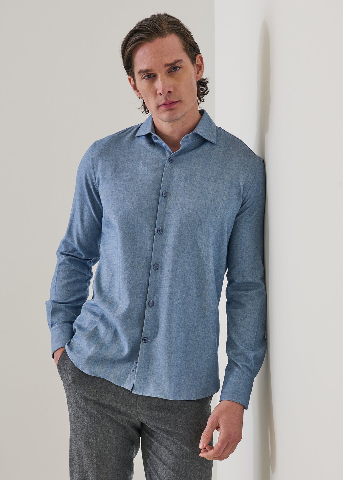 Cotton Lyocell Melange Shirt - PATRICK ASSARAF