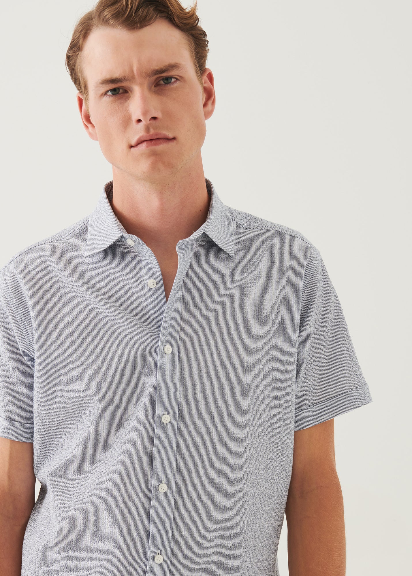 Cotton Stretch Striped Shirt