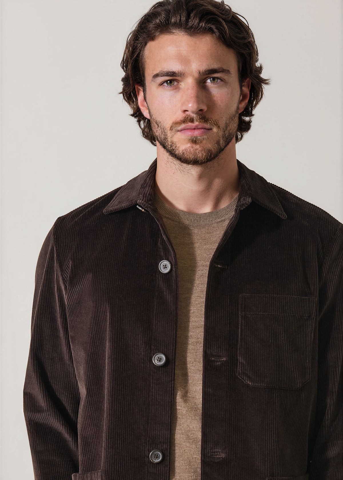 Cotton Stretch Corduroy Chore Jacket - PATRICK ASSARAF