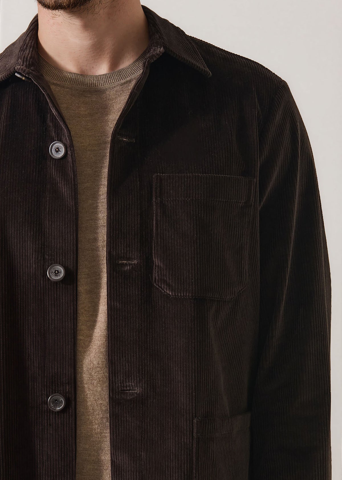 Cotton Stretch Corduroy Chore Jacket - PATRICK ASSARAF