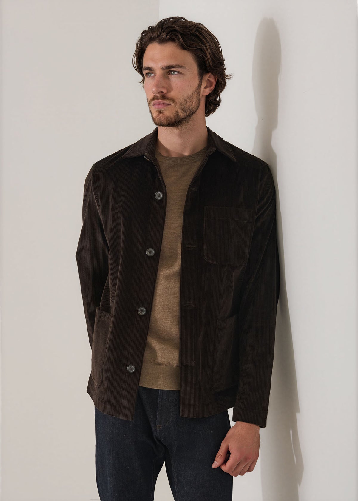 Cotton Stretch Corduroy Chore Jacket - PATRICK ASSARAF