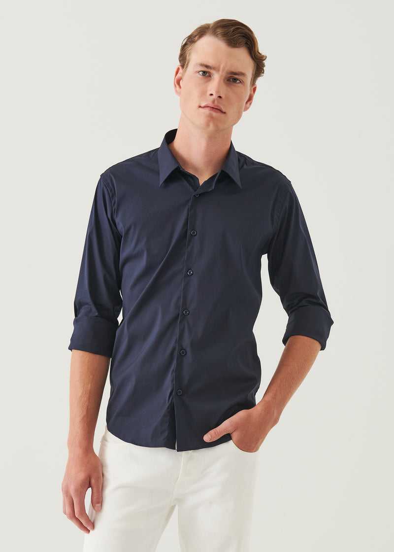Cotton Stretch Darted Shirt