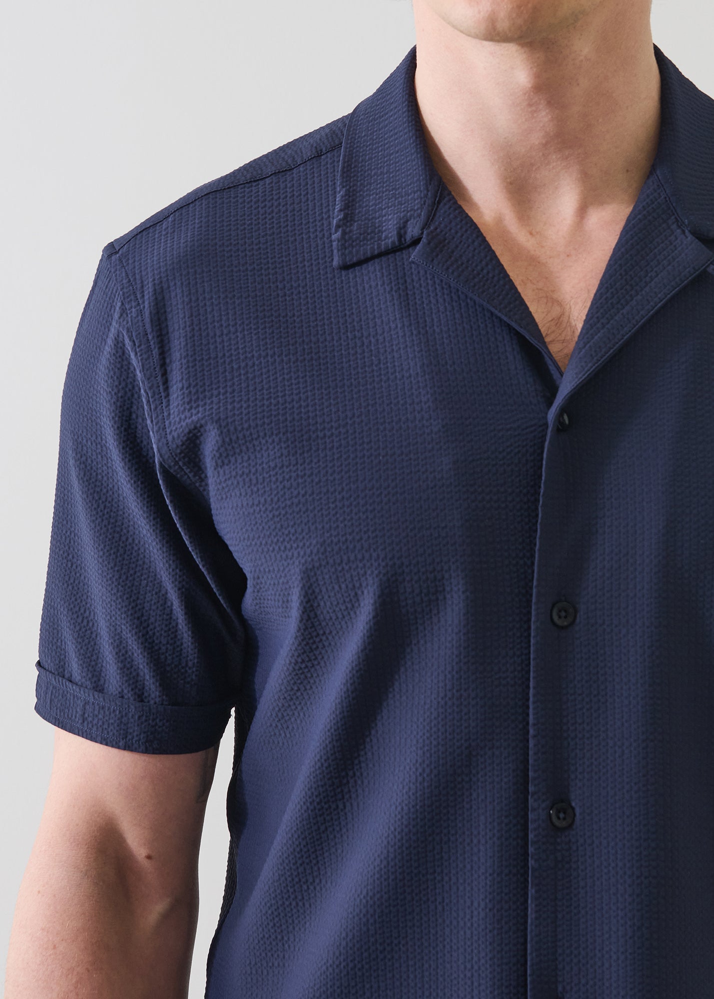Seersucker Performance Stretch Shirt - PATRICK ASSARAF