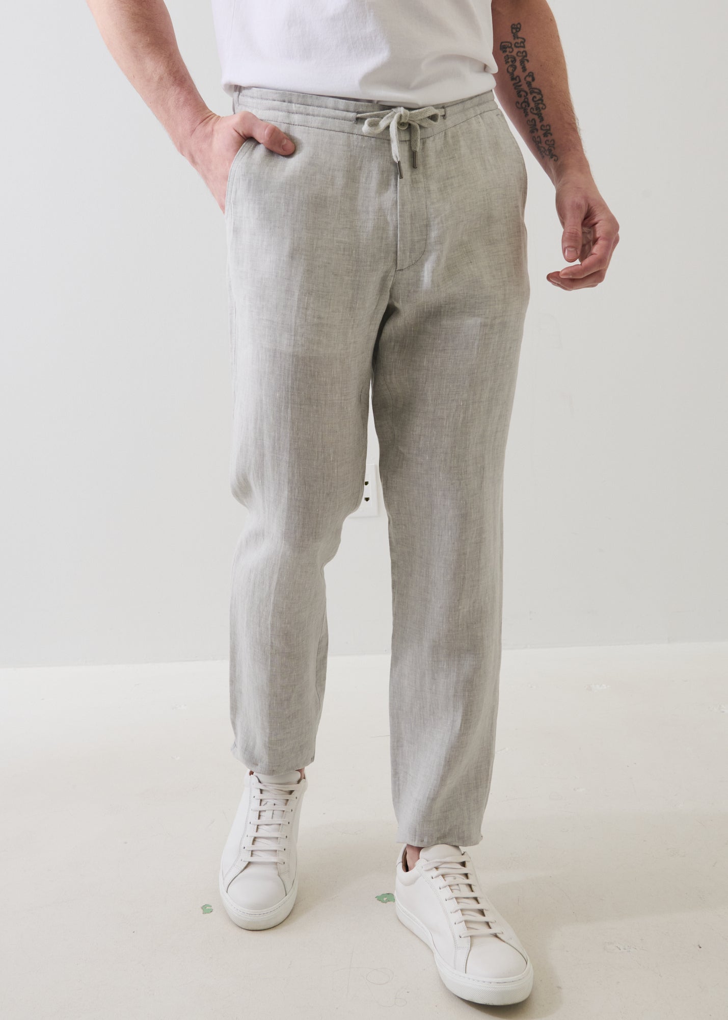 Linen Drawstring Pant - PATRICK ASSARAF