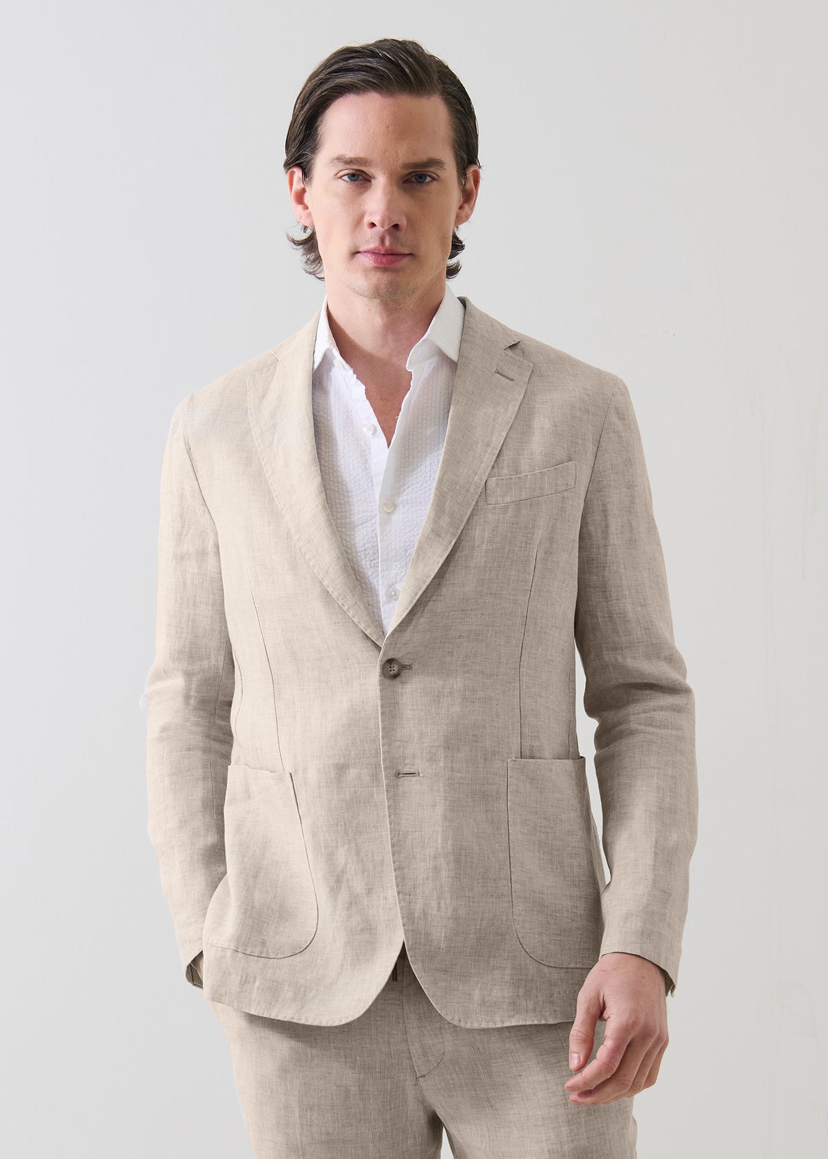 Linen Chambray Blazer - PATRICK ASSARAF
