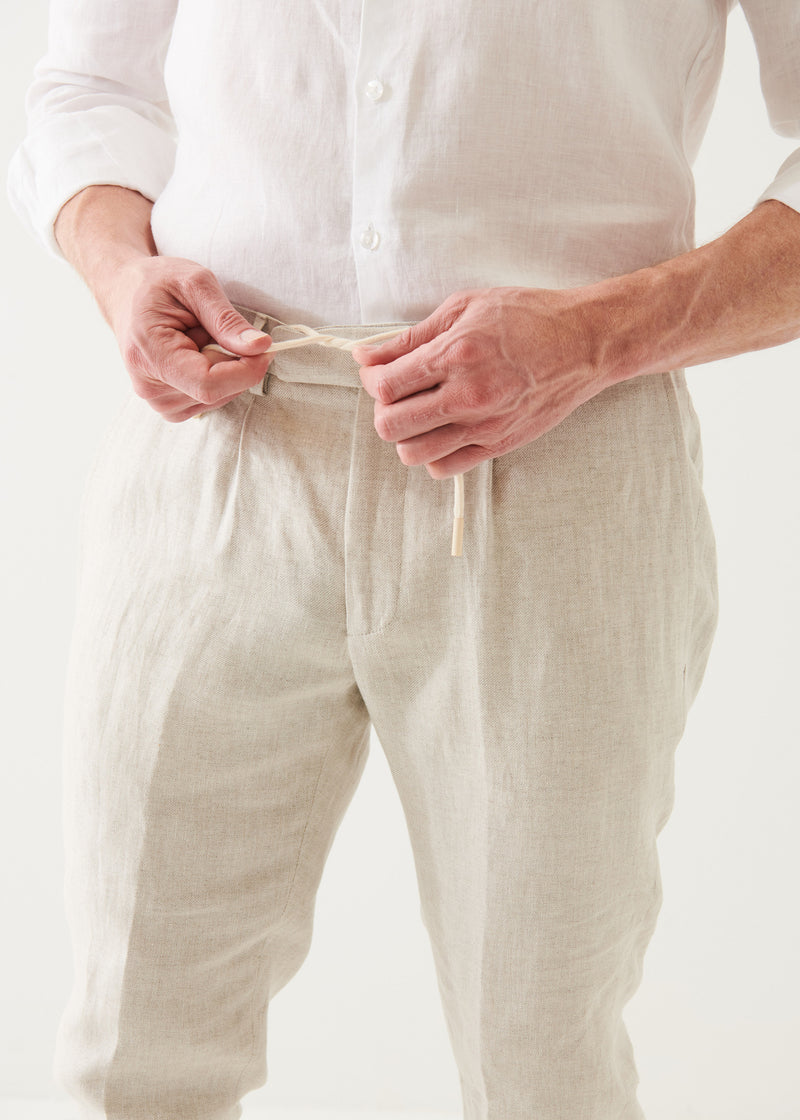 Patrick Assaraf Drawstring Linen Pants, Pants