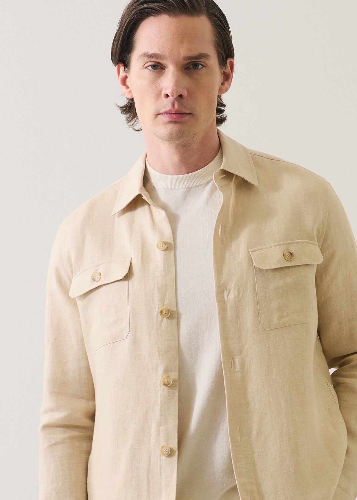 Linen Shirt Jacket - PATRICK ASSARAF