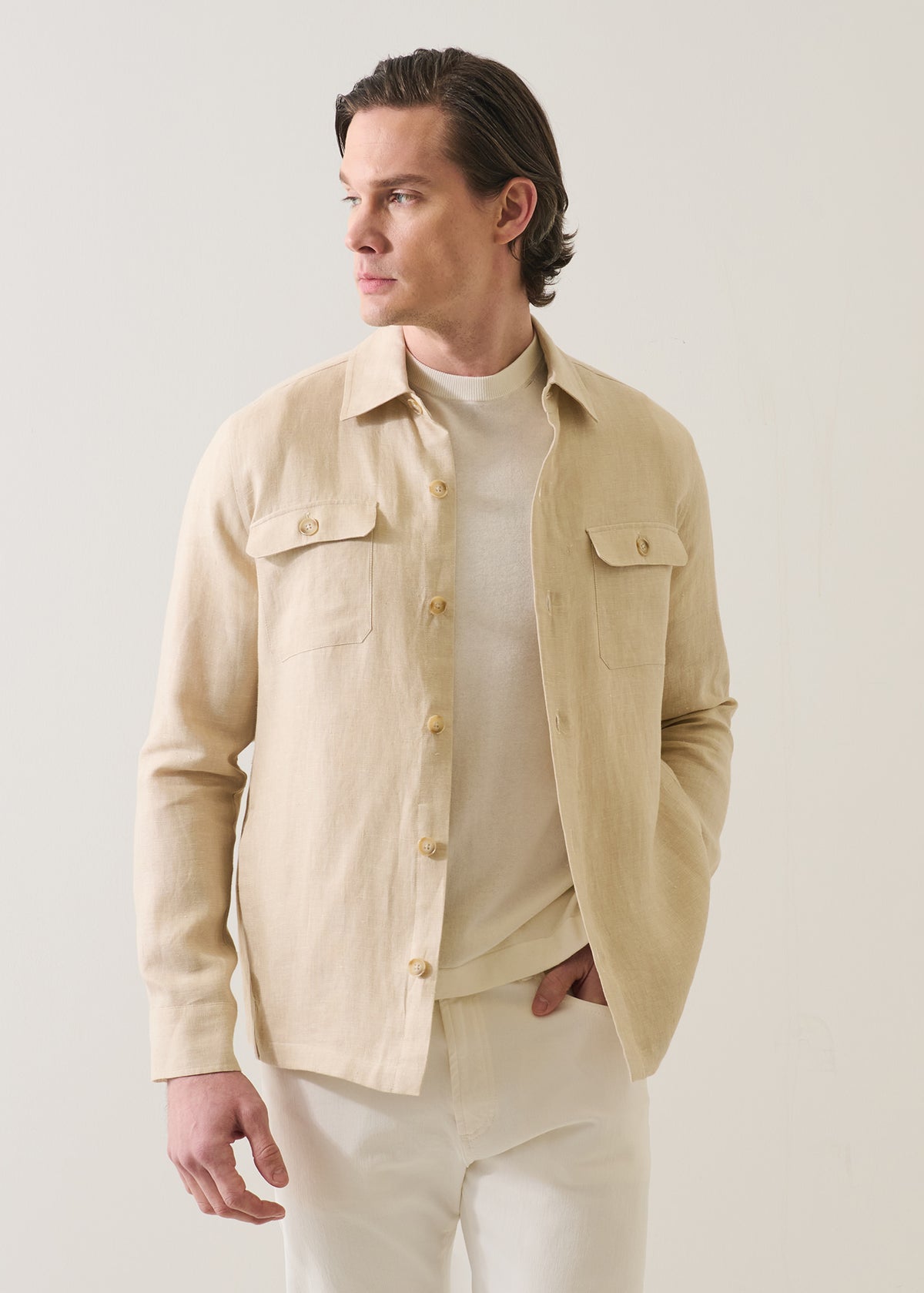 Linen Shirt Jacket - PATRICK ASSARAF