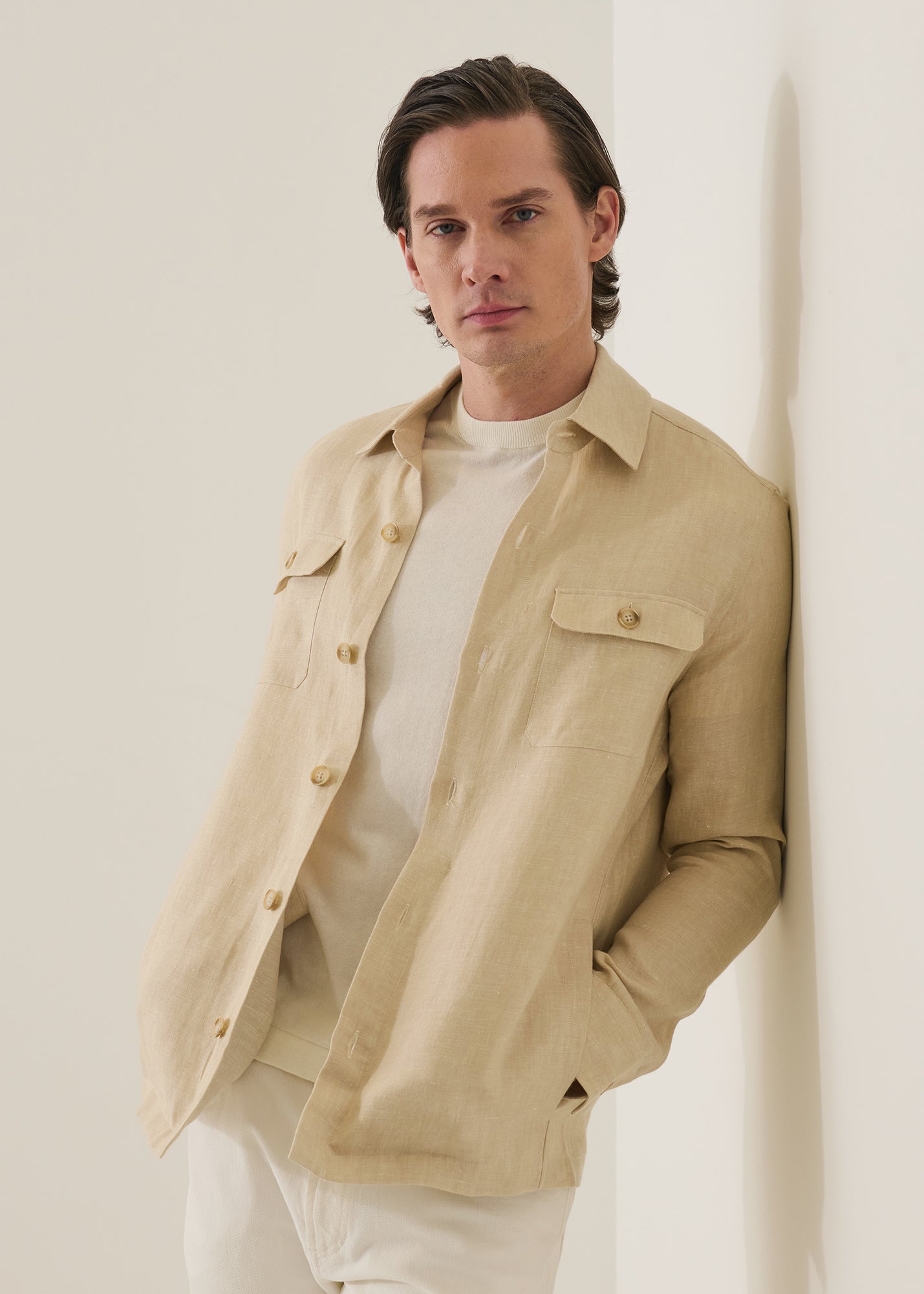 Linen Shirt Jacket - PATRICK ASSARAF
