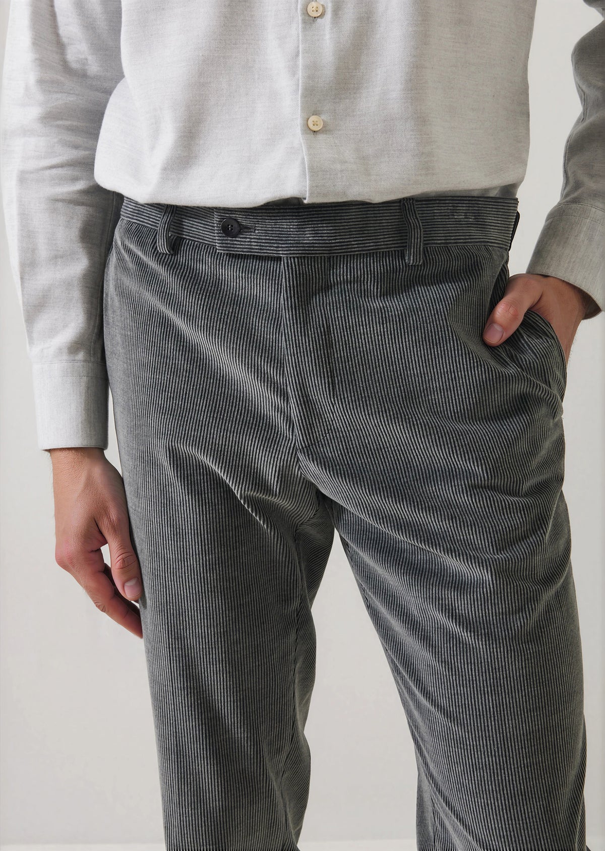 Cotton Wool Stretch Corduroy Pant - PATRICK ASSARAF