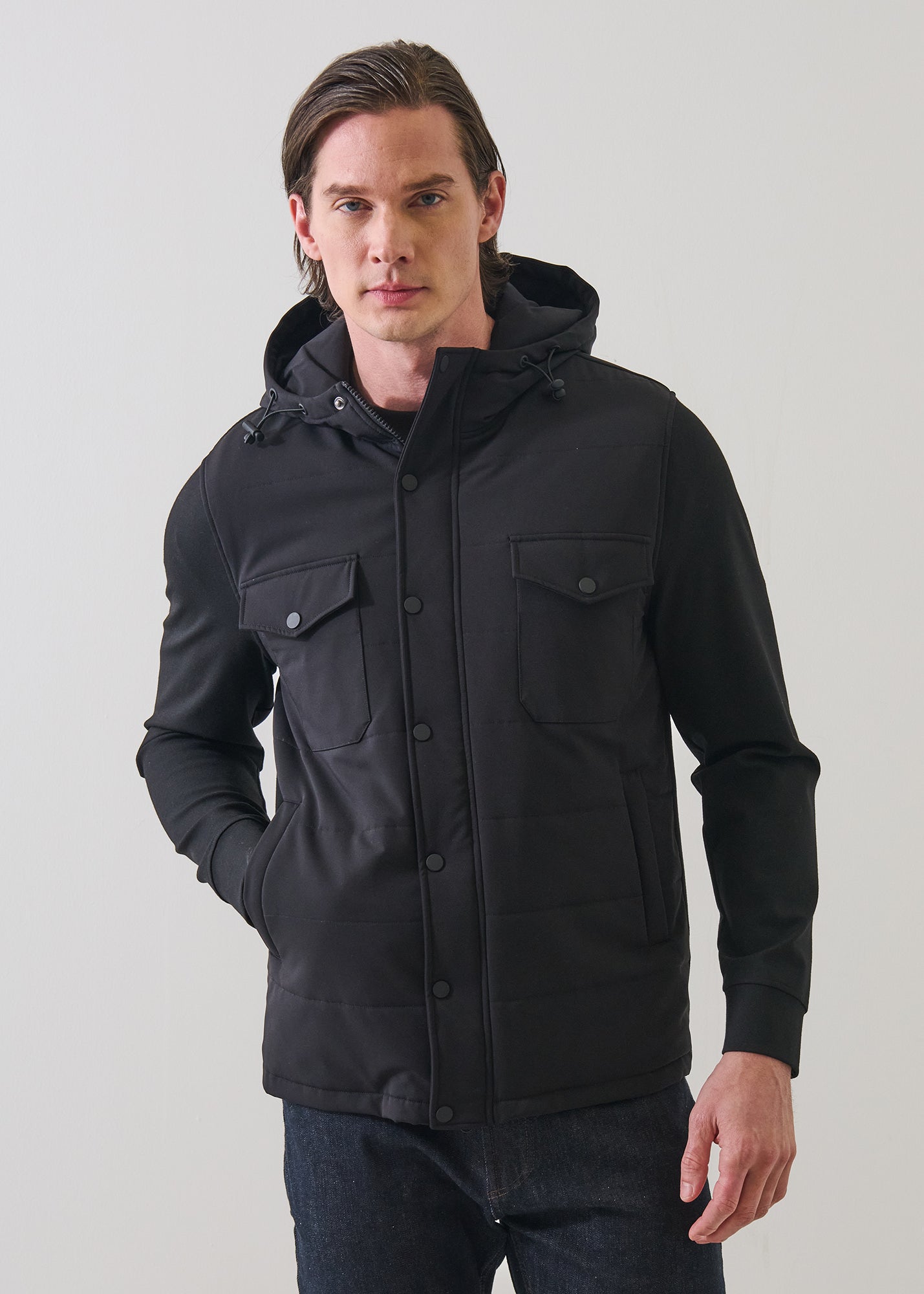 Nucleo Quilted Hoodie - PATRICK ASSARAF