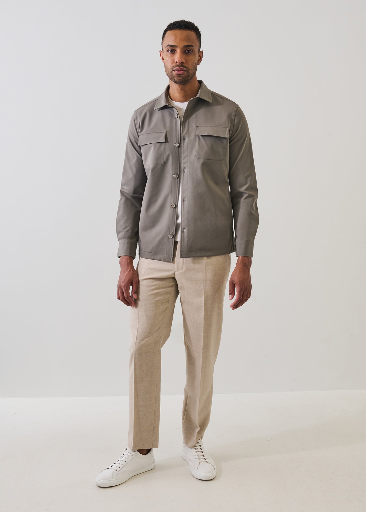 Nucleo Stretch Shirt Jacket - PATRICK ASSARAF