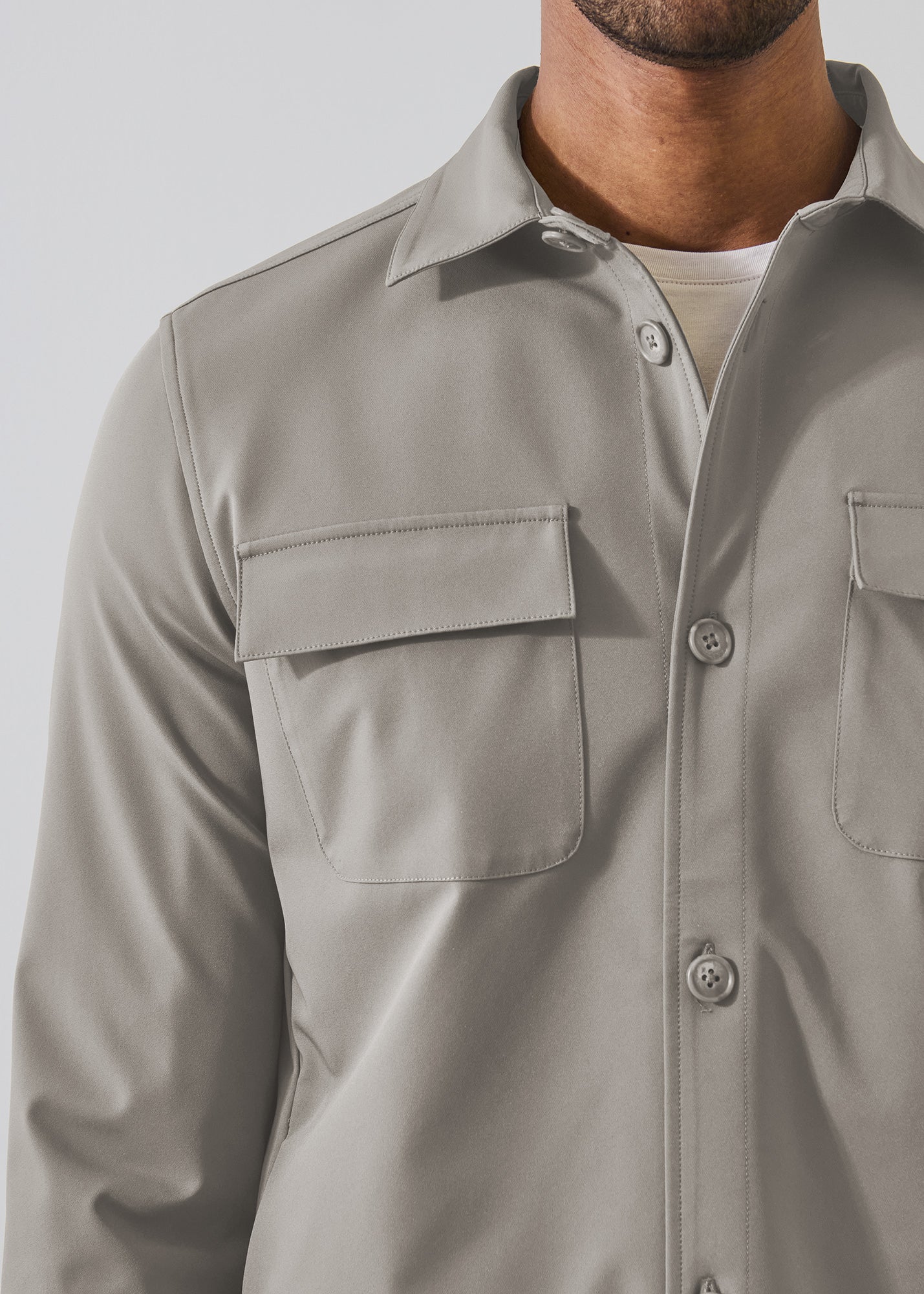 Nucleo Stretch Shirt Jacket - PATRICK ASSARAF