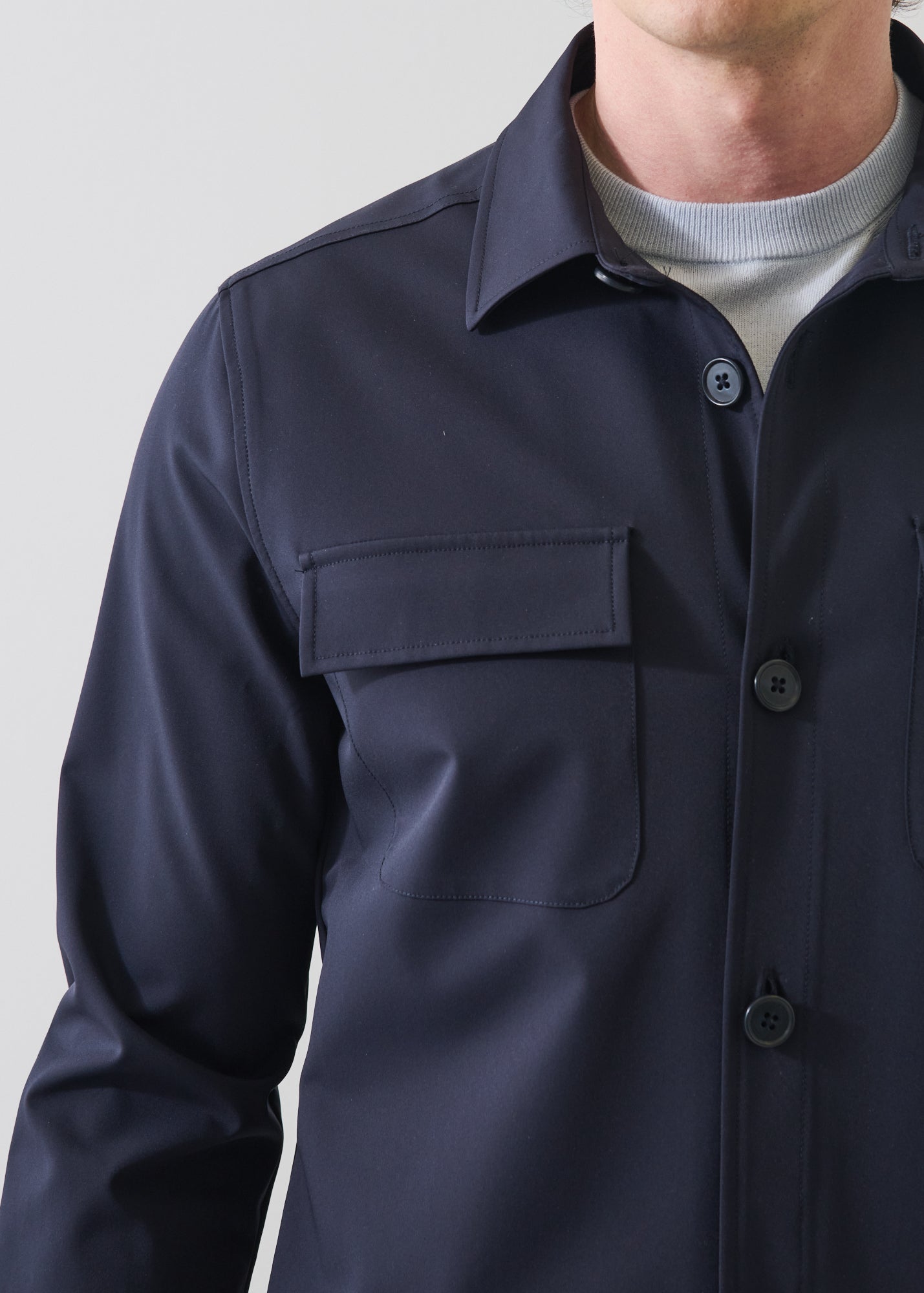 Nucleo Stretch Shirt Jacket - PATRICK ASSARAF