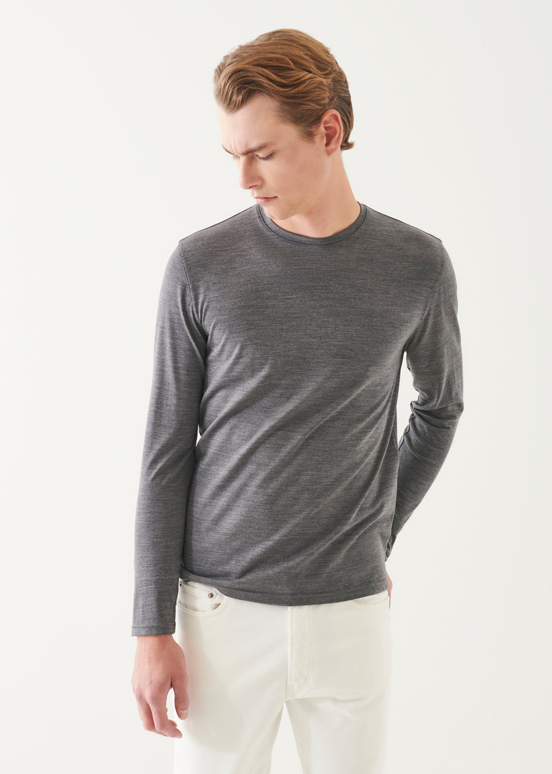 Reda Active Wool Long-Sleeve Knit T-Shirt