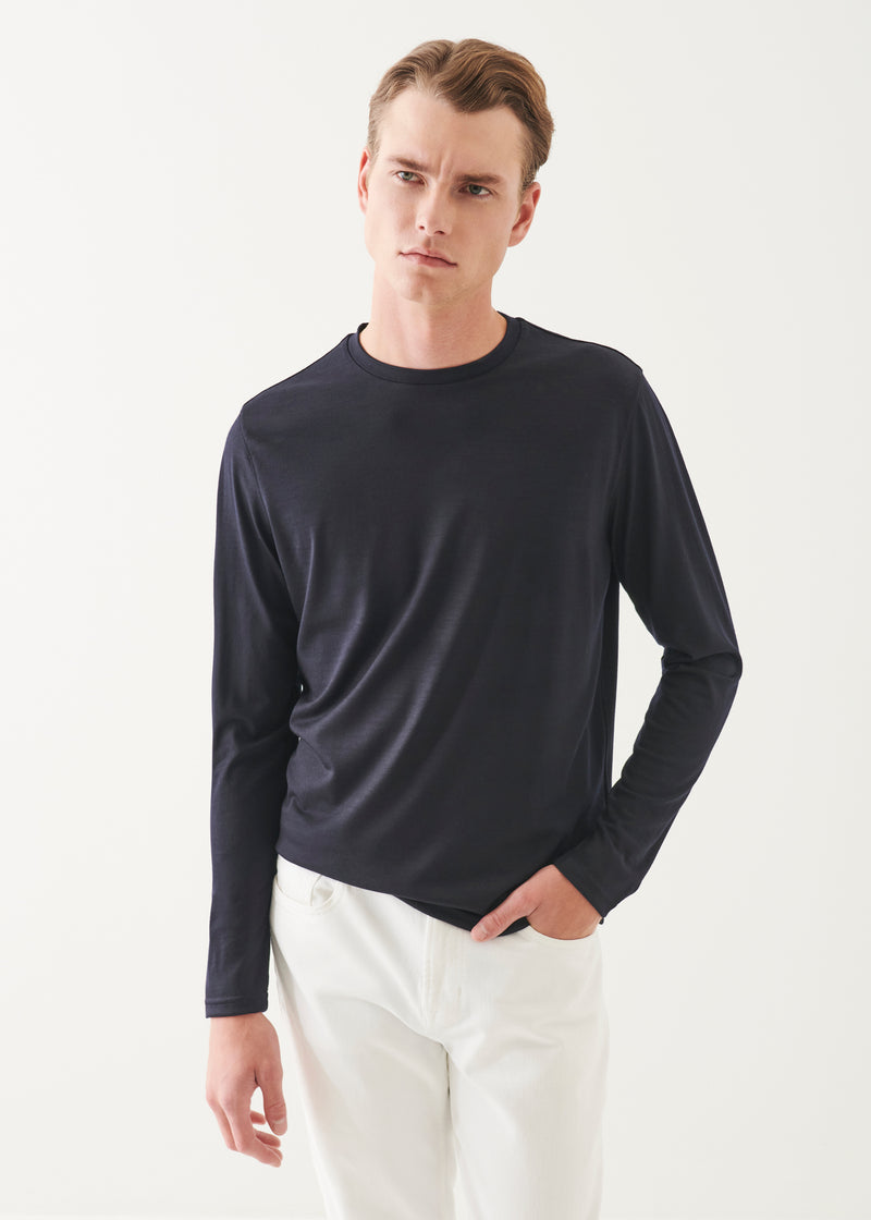 Reda Active Wool Long-Sleeve Knit T-Shirt