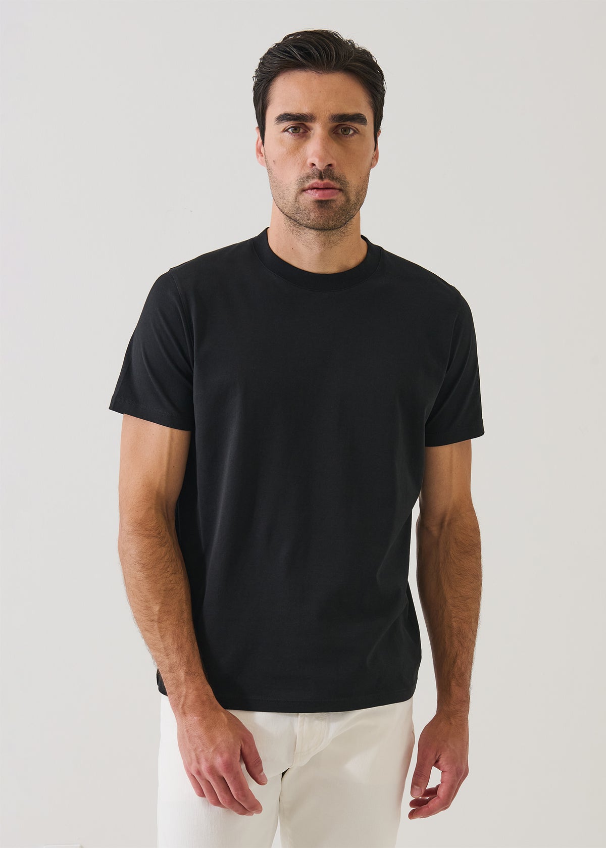 Organic Pima Cotton High Neck T-Shirt - PATRICK ASSARAF