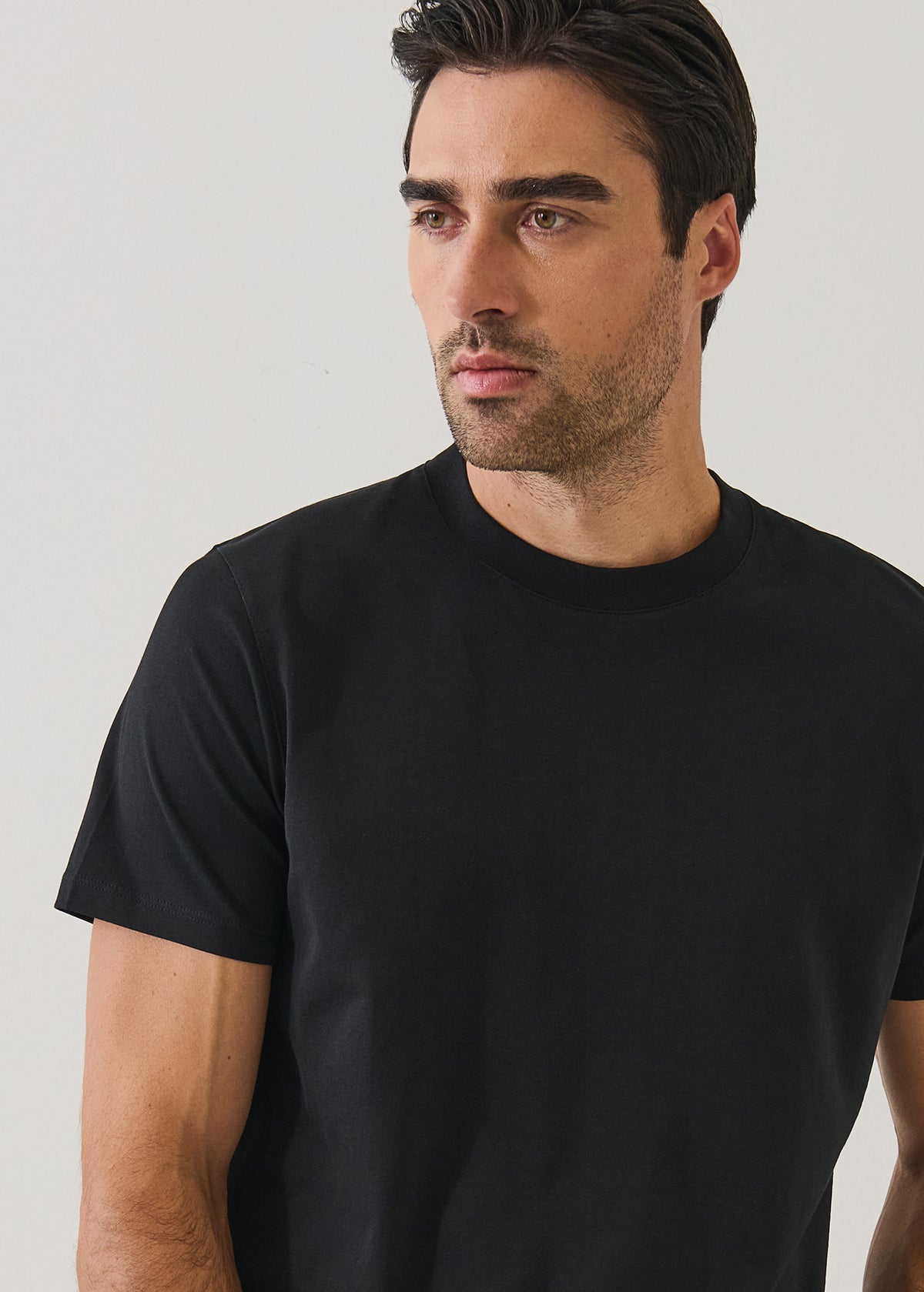 Organic Pima Cotton High Neck T-Shirt - PATRICK ASSARAF