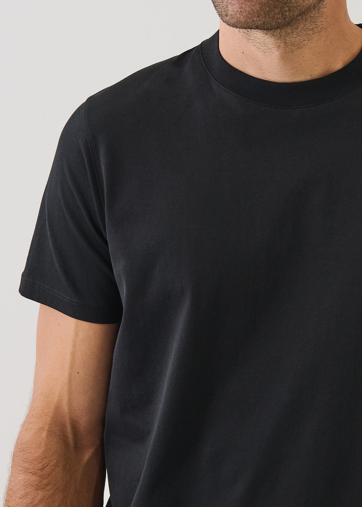 Organic Pima Cotton High Neck T-Shirt - PATRICK ASSARAF