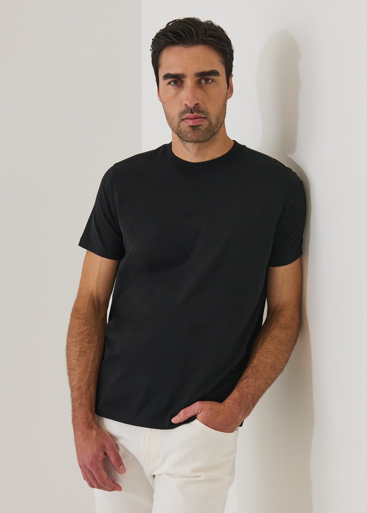 Organic Pima Cotton High Neck T-Shirt - PATRICK ASSARAF