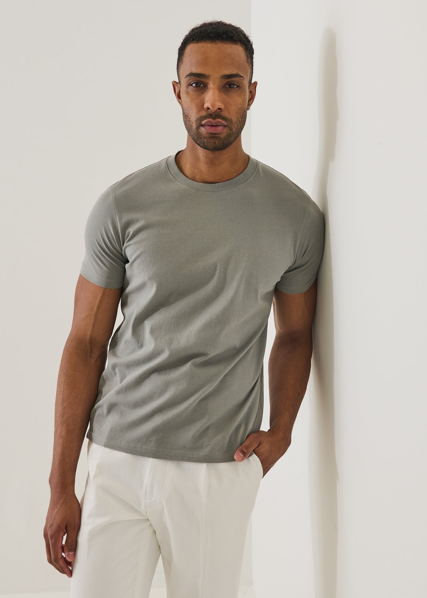 Organic Pima Cotton High Neck T-Shirt - PATRICK ASSARAF